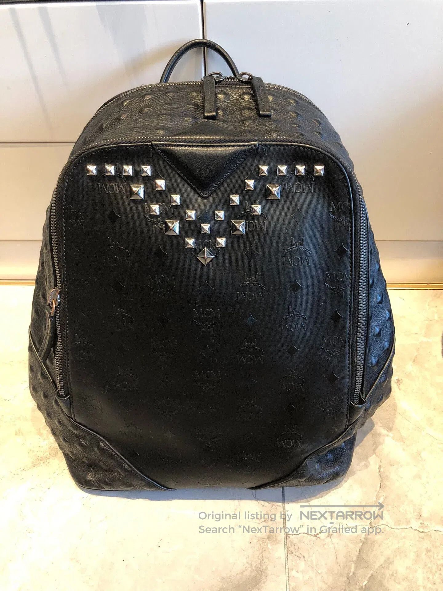 MCM MCM Large Black Studded Backpack. Size ONE SIZE - 1 Thumbnail