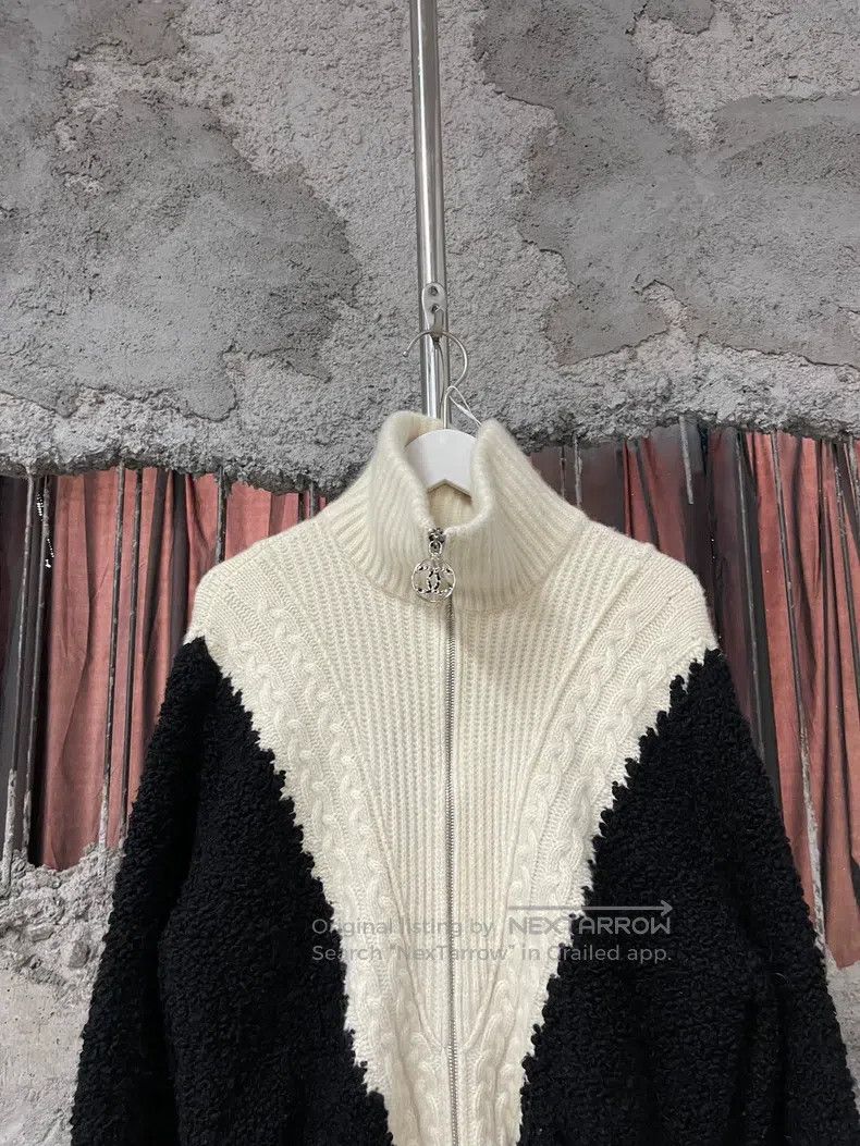 Chanel Chanel Black and white panda colour-matched wool zipper ja Size XS / US 0-2 / IT 36-38 - 3 Thumbnail