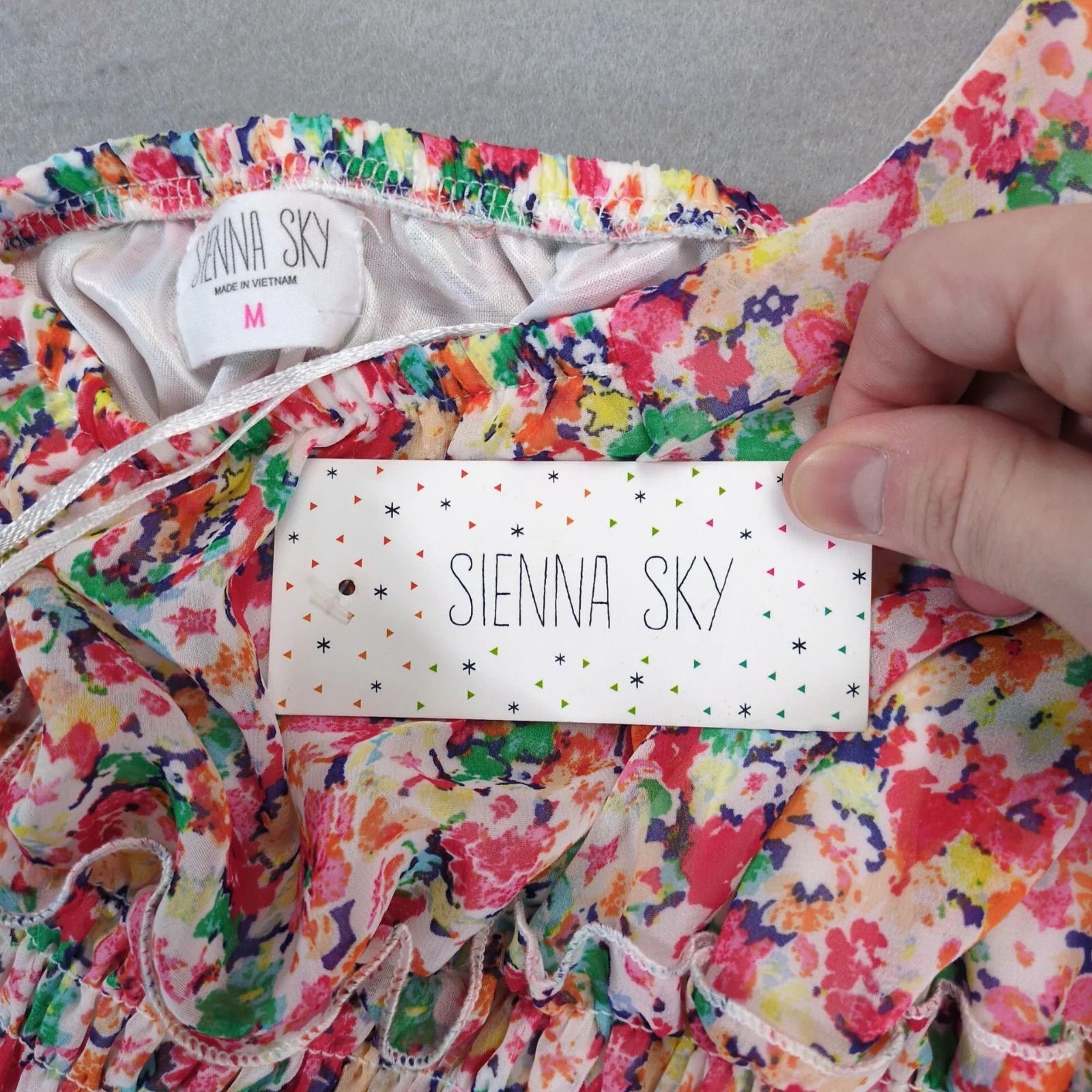 Other NWT Sienna Sky Tropical Floral Halter Top Mini Dress Sz M Size M / US 6-8 / IT 42-44 - 4 Thumbnail