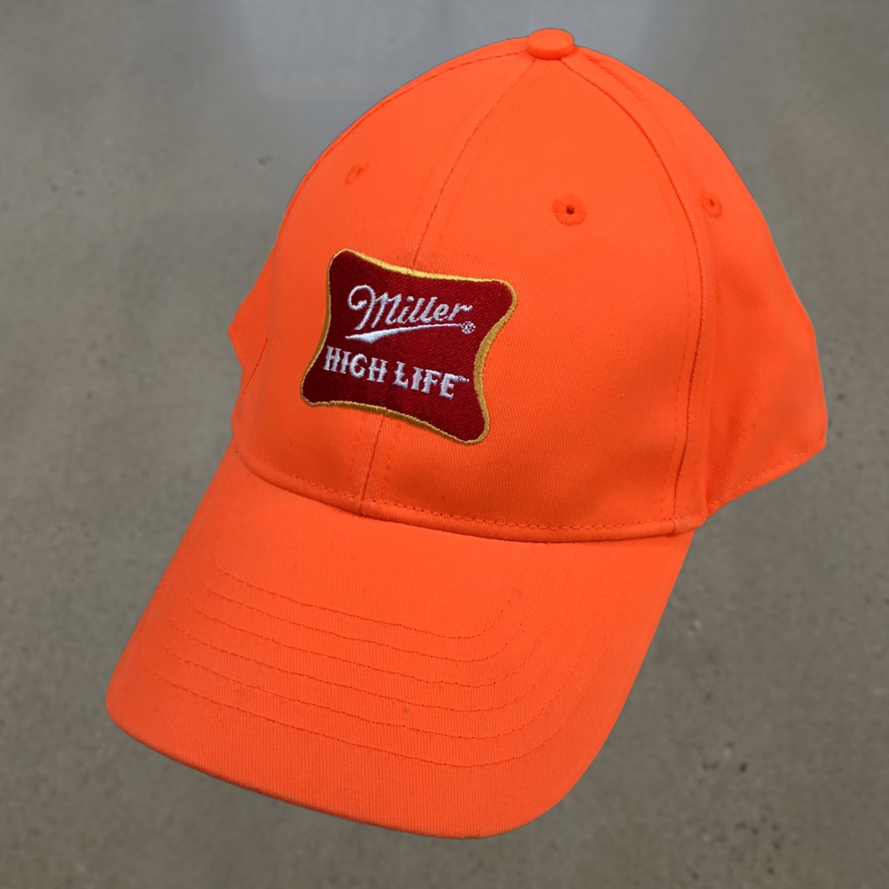 Vintage Miller Cap Mens One Size Orange High Life Baseball Unisex Adjustable Embroidered Logo Size ONE SIZE - 1 Thumbnail