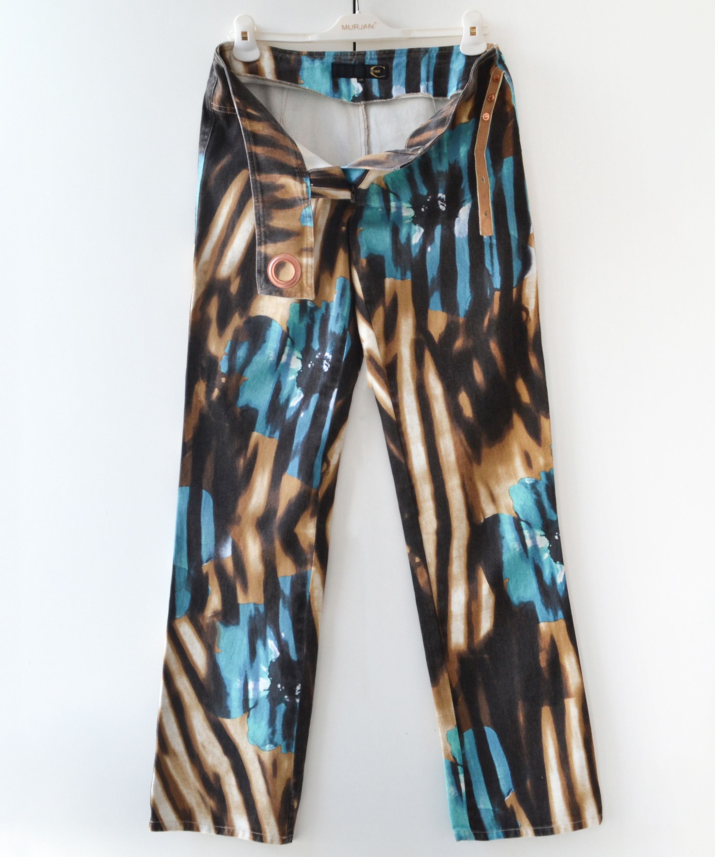 Just Cavalli Roberto Cavalli Jeans Pants Printed y2k Print 90s Flower Size 32" / US 10 / IT 46 - 5 Thumbnail