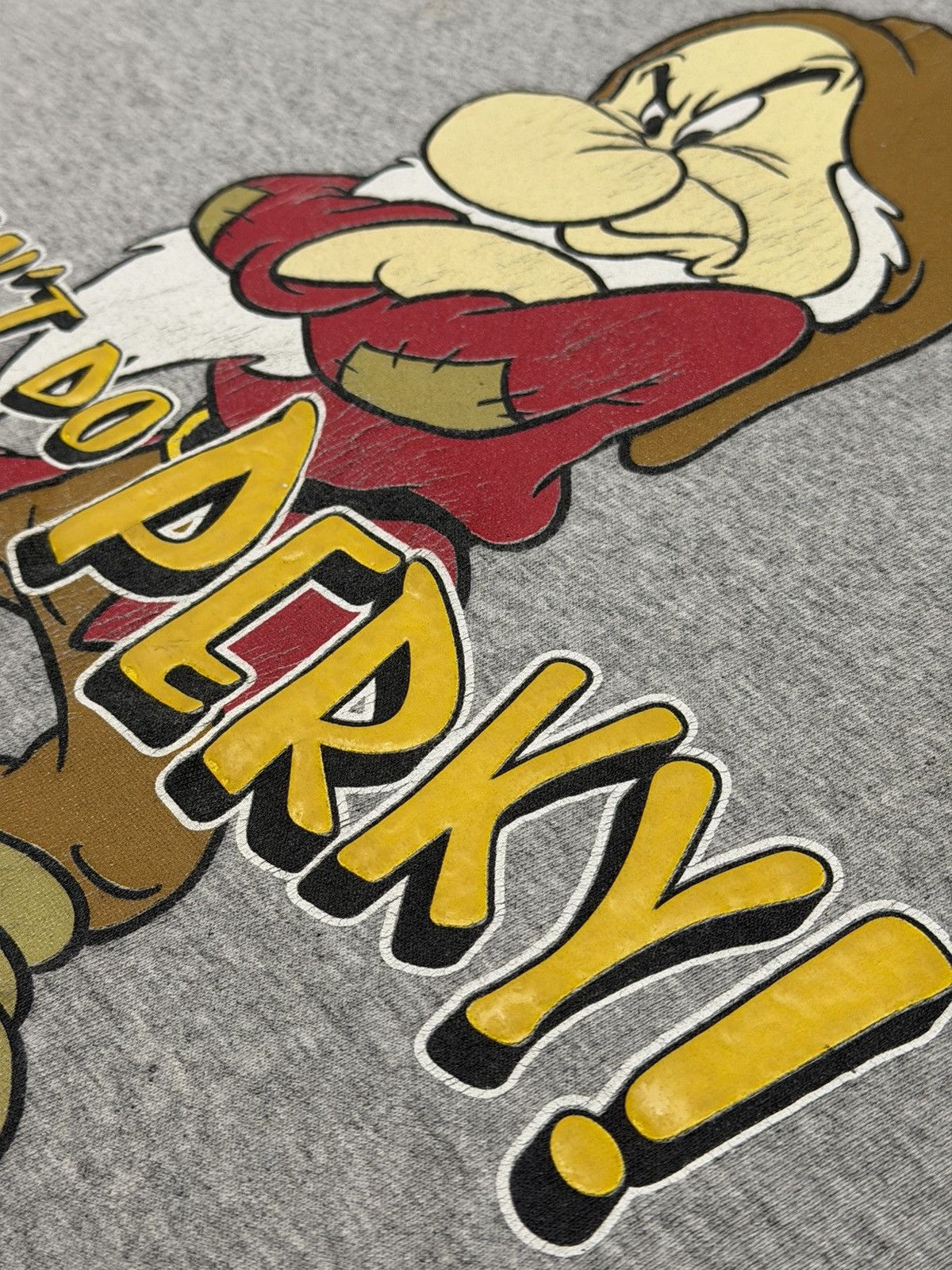 Disney Vintage Grumpy Disney Snow White 7 Dwarves I Dont Do Perky T Size US XL / EU 56 / 4 - 8 Thumbnail