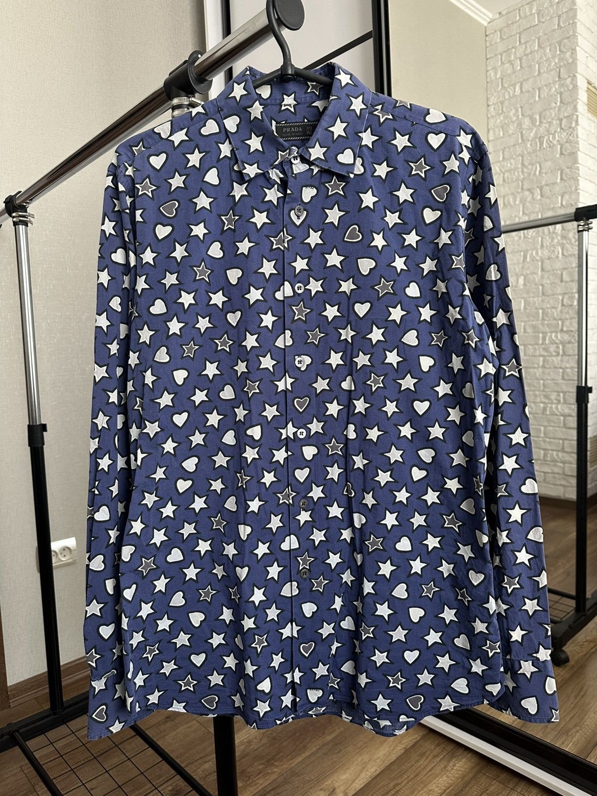 Prada Prada Logo Shirt Button Up Long Sleeve Size US M / EU 48-50 / 2 - 3 Thumbnail