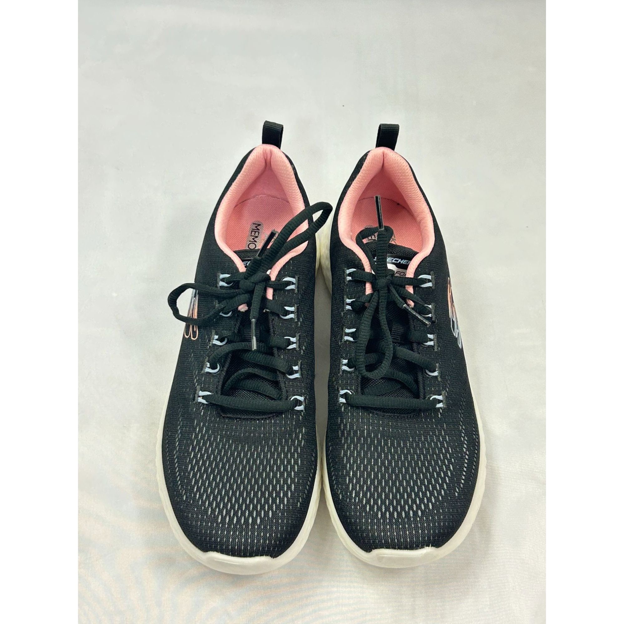 SKECHERS Skechers Memory Foam Sneakers Women’s Size 9 Black Pink Ligh Size US 9 / IT 39 - 2 Thumbnail