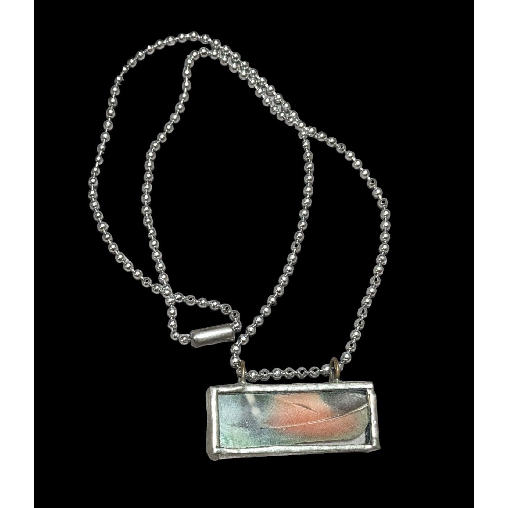 Other Glass Encased Bird Feather Pendant Necklace Size ONE SIZE - 2 Thumbnail