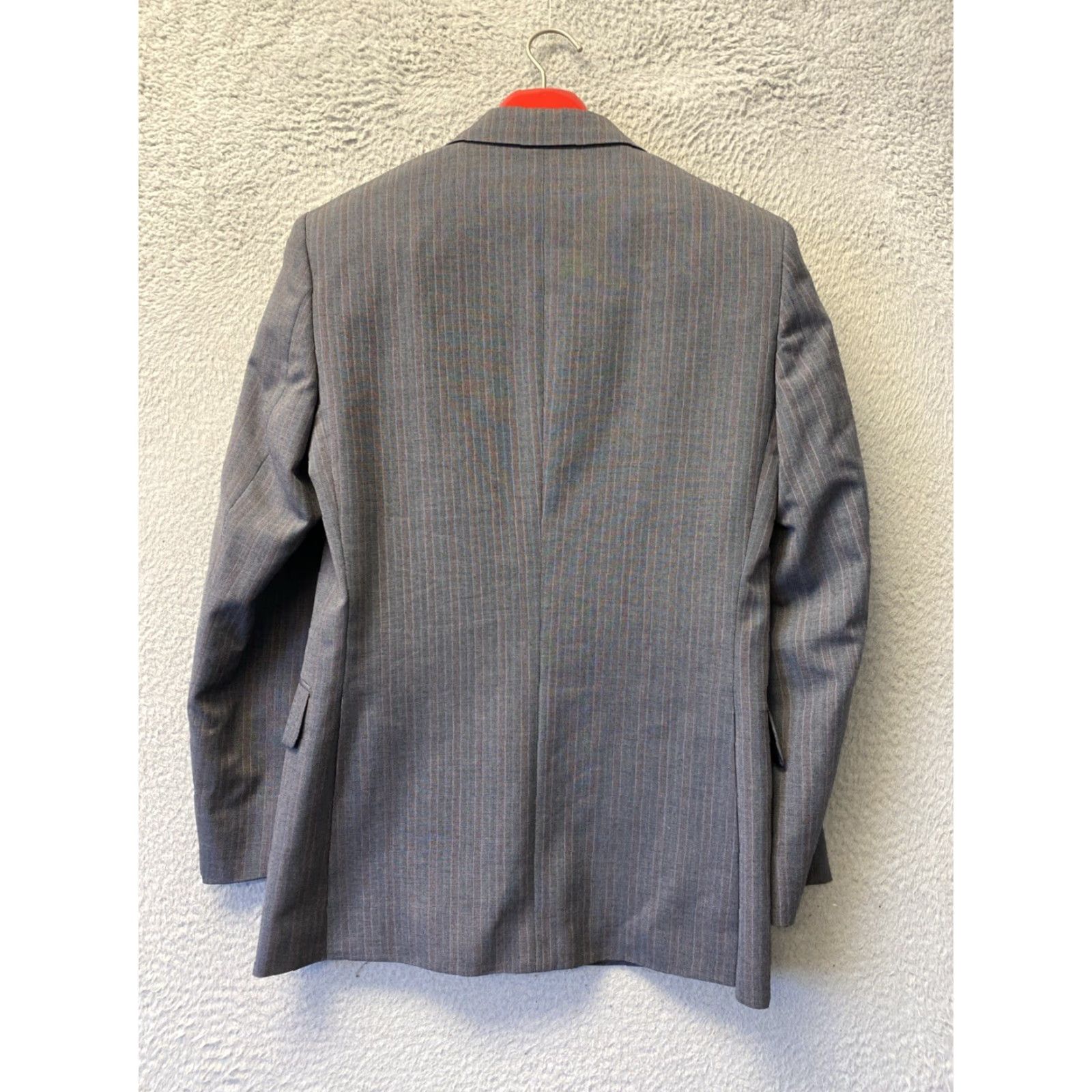 Yves Saint Laurent VINTAGE Yves Saint Laurent YSL Brown Pin Stripe Blazer Men 38 Wool Twill Slim 2-Button Front 4-Button Sleeve Notch Lapel France Vintage Blazer Mens Size 38R - 7 Thumbnail