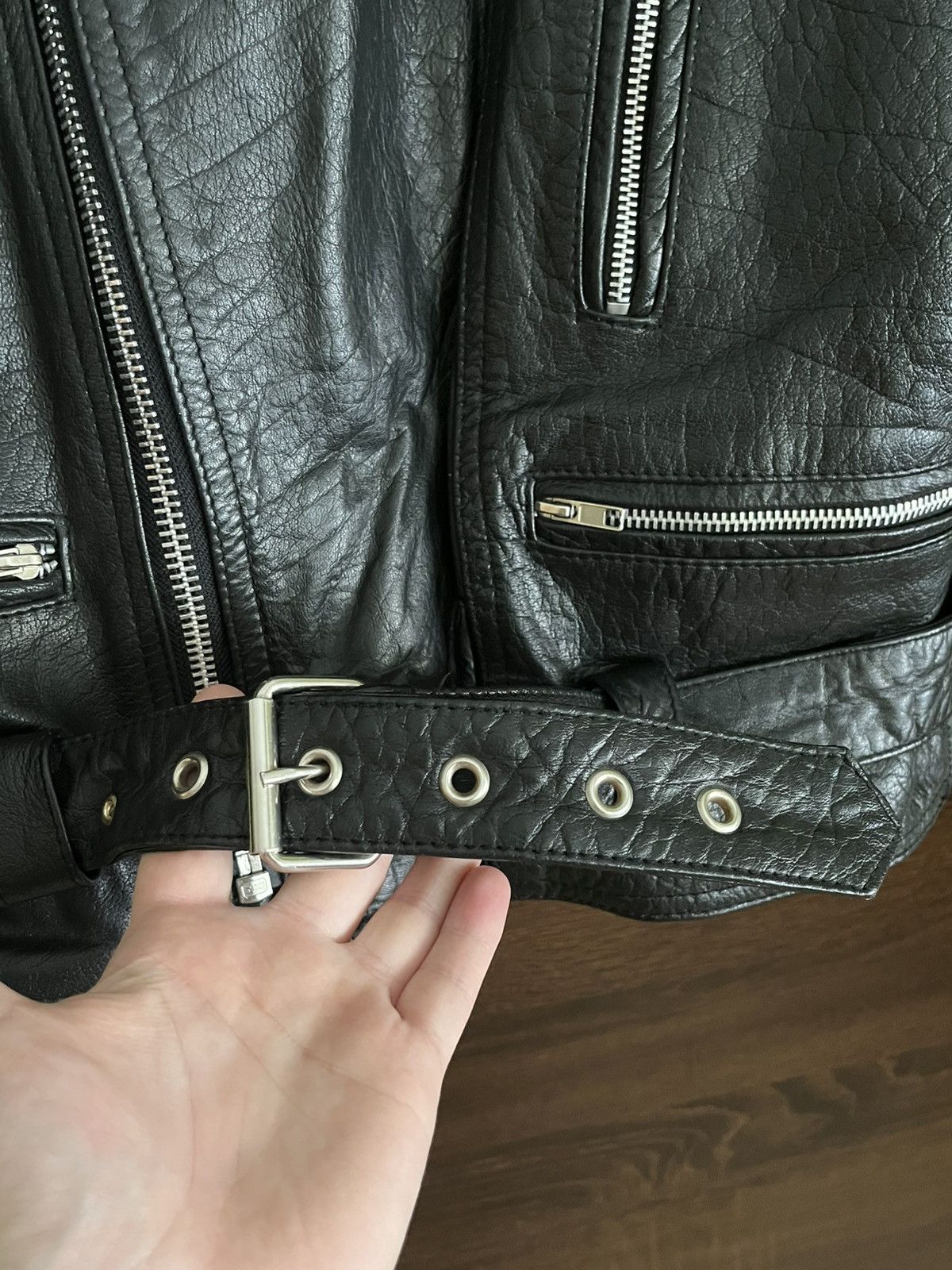 Genuine Leather Vintage biker jacket motorcycle real leather Size US XL / EU 56 / 4 - 8 Thumbnail