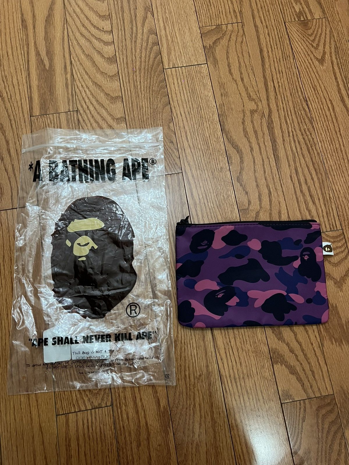 Bape Bape Purple Camo Pouch Size ONE SIZE - 1 Thumbnail