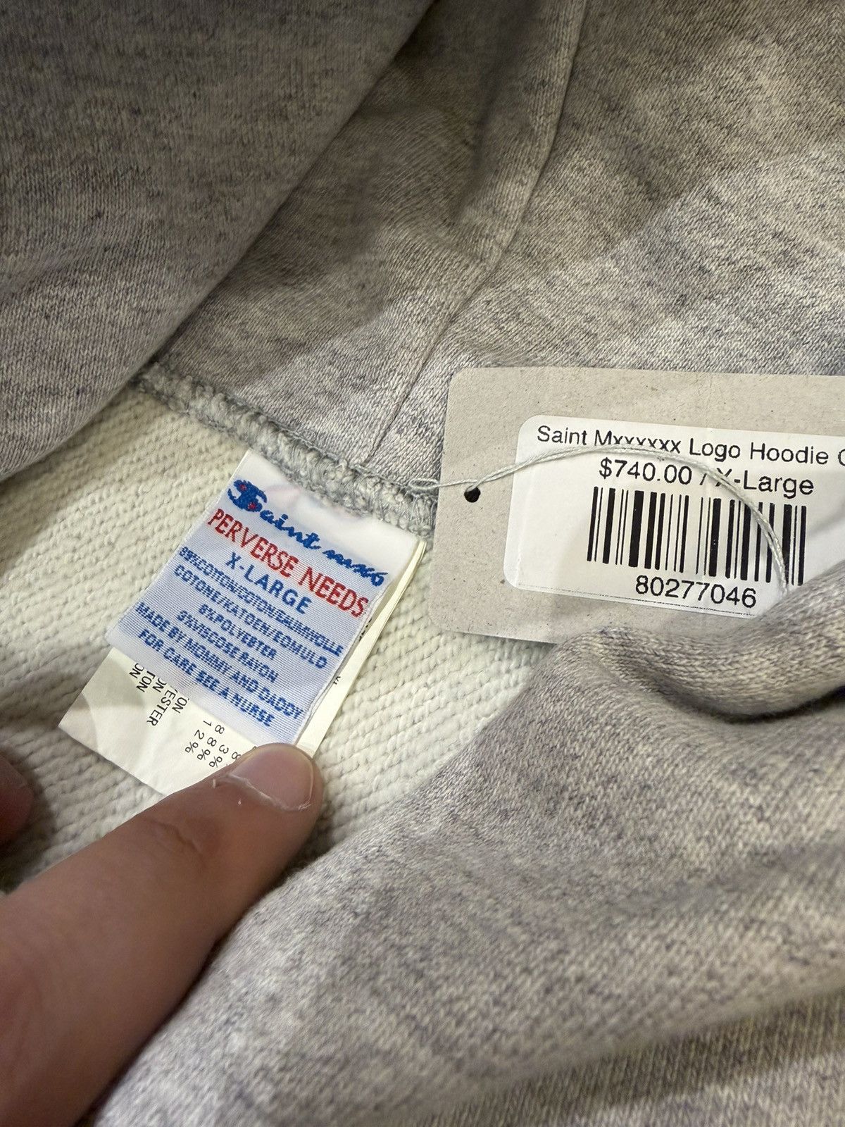 Saint Michael Saint Michaels Logo Hoodie - Grey Size US XL / EU 56 / 4 - 3 Thumbnail