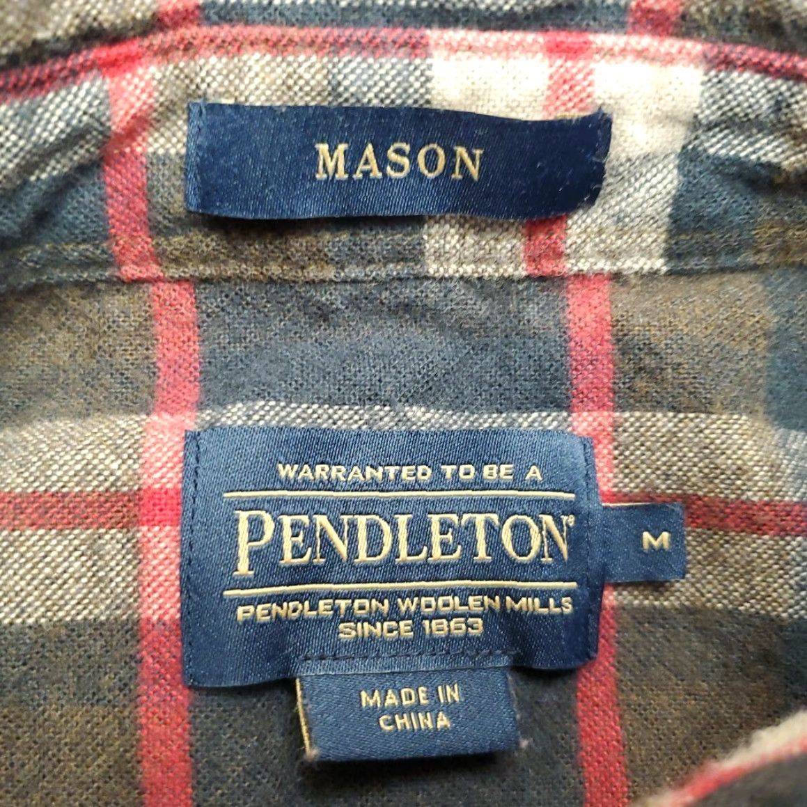 Pendleton VINTAGE Pendleton Shirt Mens M Red Plaid Mason Flannel Cotton Long Sleeve Classic Shirt Mens M Red Plaid Mason Flannel Cotton Long Sleeve Classic Size US M / EU 48-50 / 2 - 4 Thumbnail