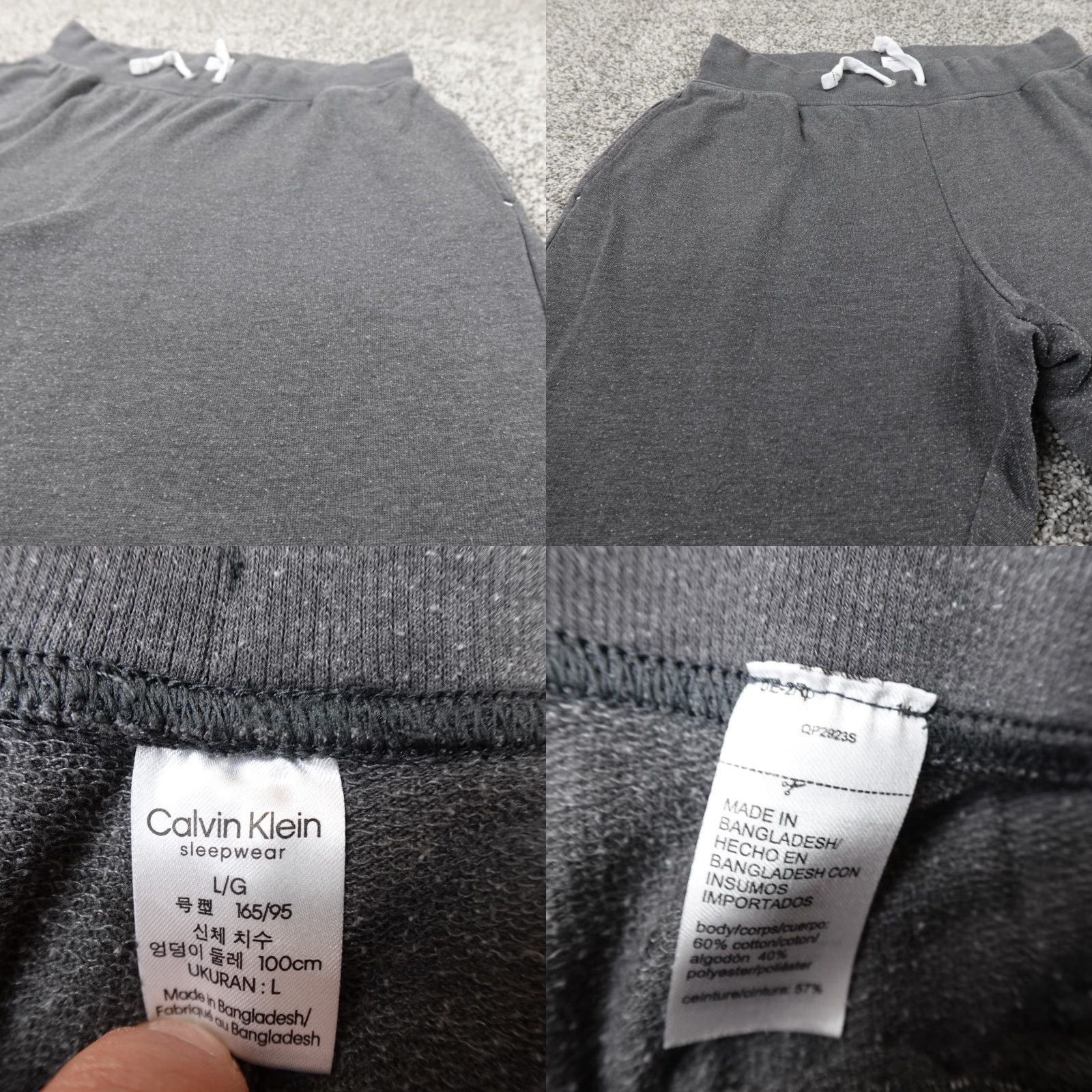 Calvin Klein Calvin Klein Pants Womens L Gray Drawstring Jogger Sweatpants Sweat Lounge Gym Size 36" / US 14 / IT 50 - 8 Thumbnail