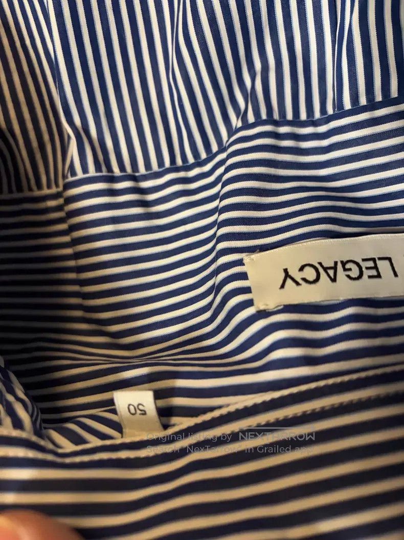 Our Legacy Our Legacy Long-Sleeve Shirt, Blue and White Striped Size US M / EU 48-50 / 2 - 4 Thumbnail
