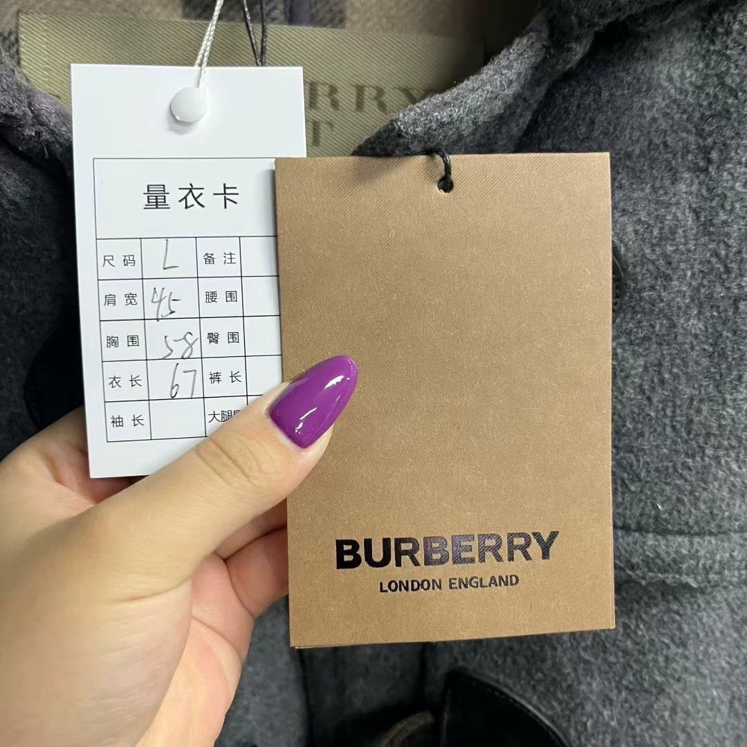 Burberry gray loose hooded jacket by burberry Size US L / EU 52-54 / 3 - 5 Thumbnail
