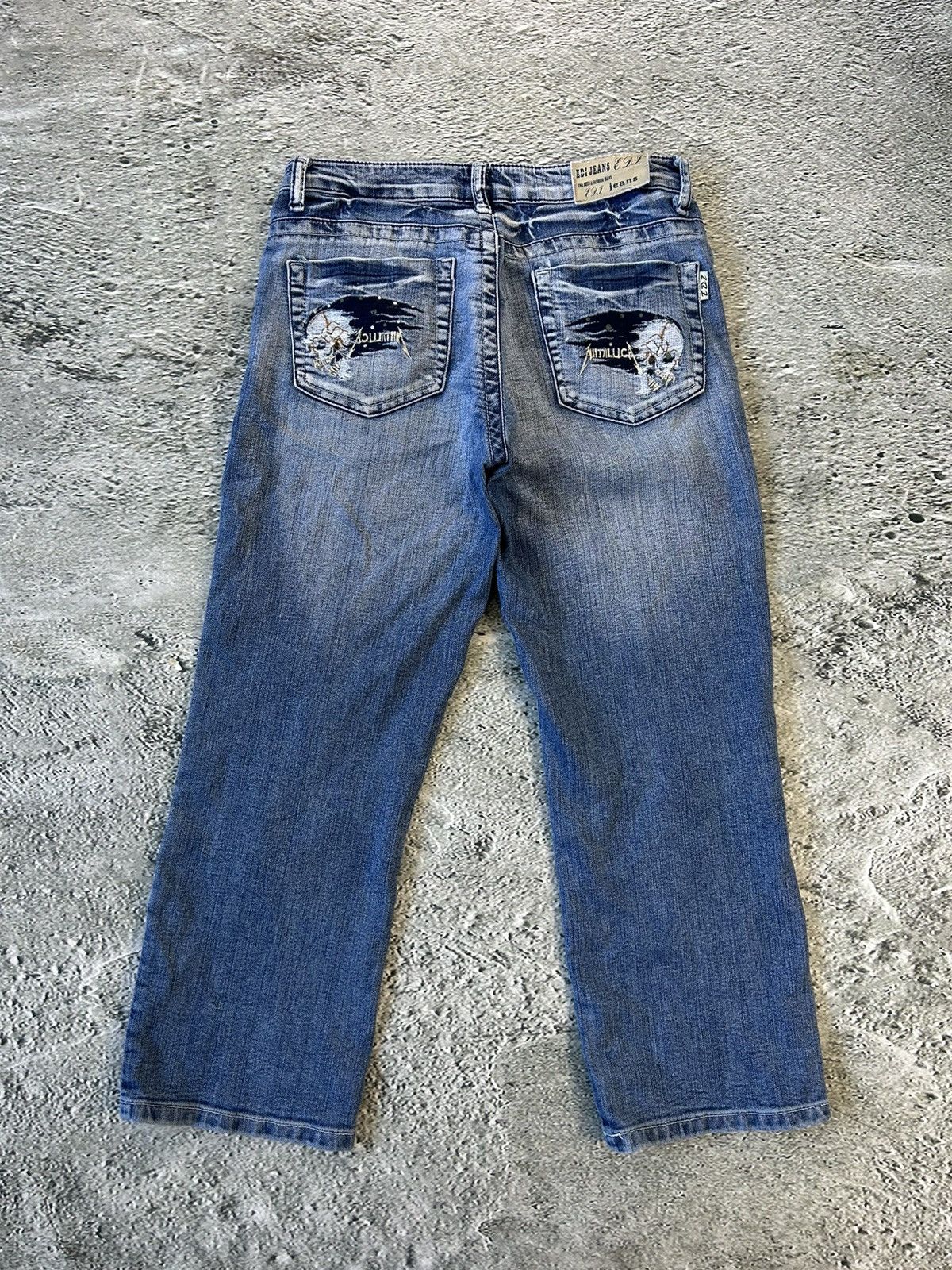 Metallica × Vintage Y2K jeans Metallica denim pants blue Edi Jeans Size 30" / US 8 / IT 44 - 1 Thumbnail