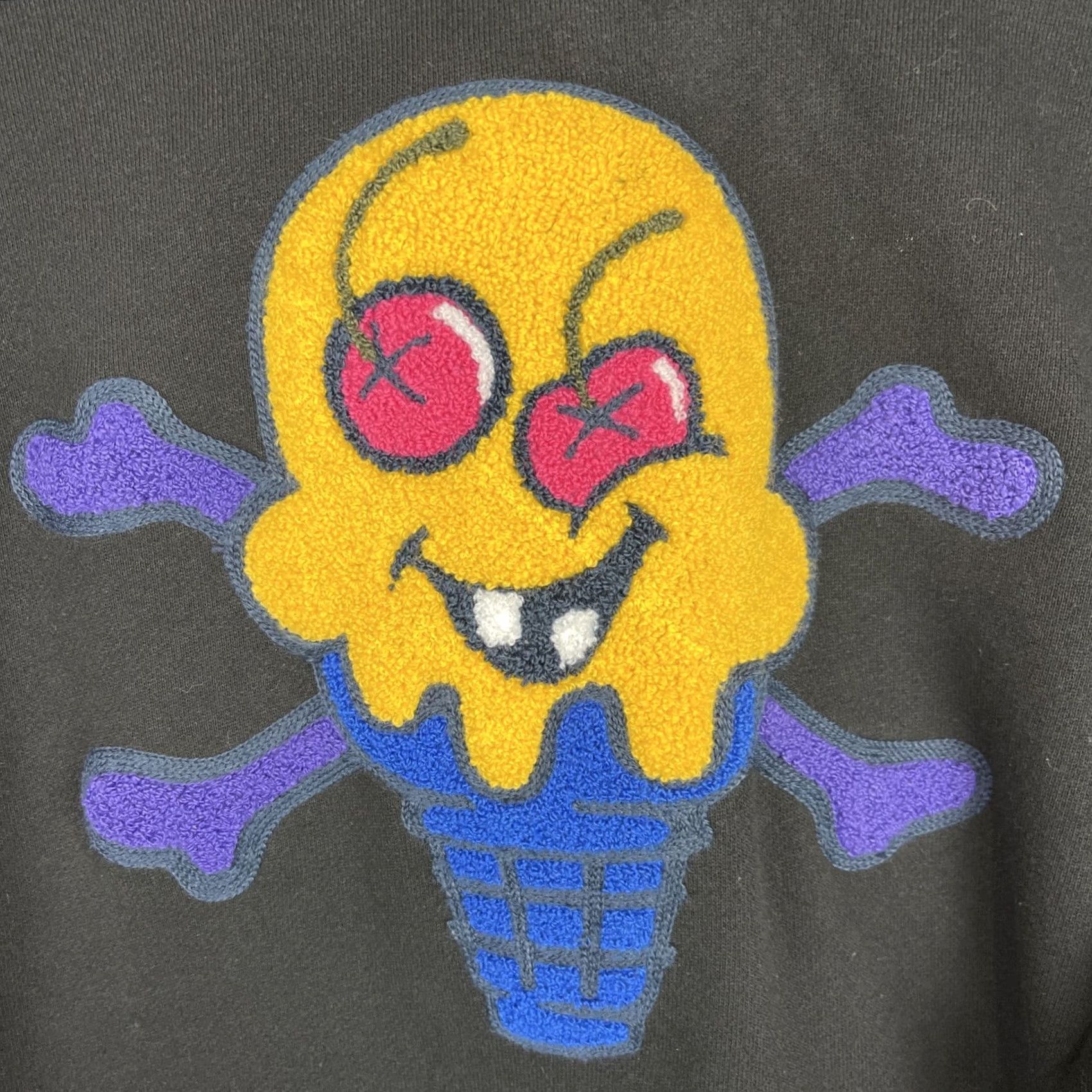 Vintage ICECREAM Hoodie Mens XL Black Avery Sweatshirt Streetwear Chenille Patch Sweatshirt Size US XL / EU 56 / 4 - 5 Thumbnail