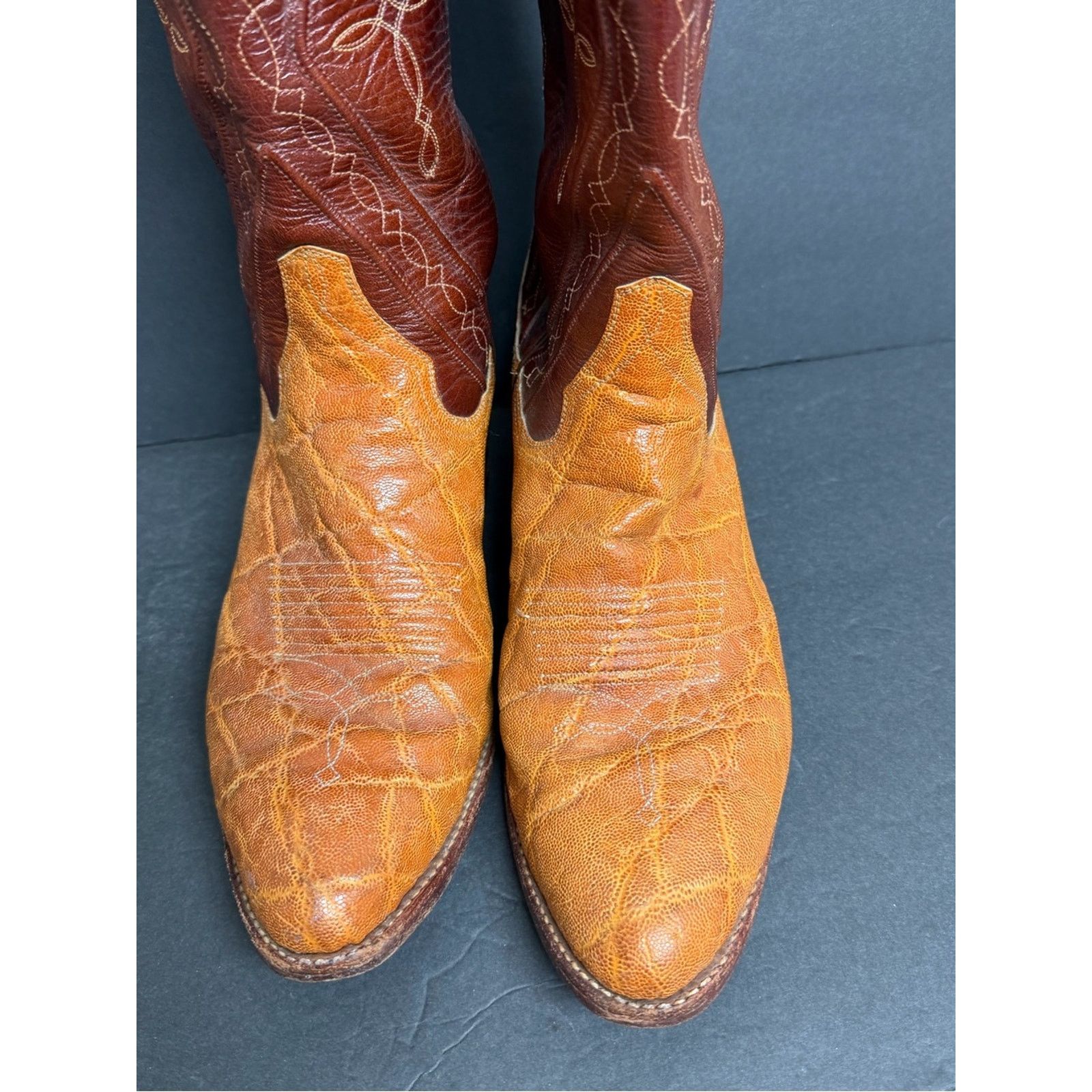 Other Custom Foley Cowboy Exotic Handmade Boots ELEPHANT PRINT Size US 9.5 / EU 42-43 - 4 Thumbnail