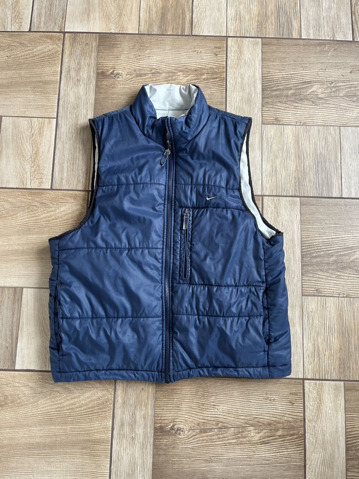 Nike Nike vintage y2k blue quilted puffer down vest gilet swoosh Size US M / EU 48-50 / 2 - 1 Thumbnail