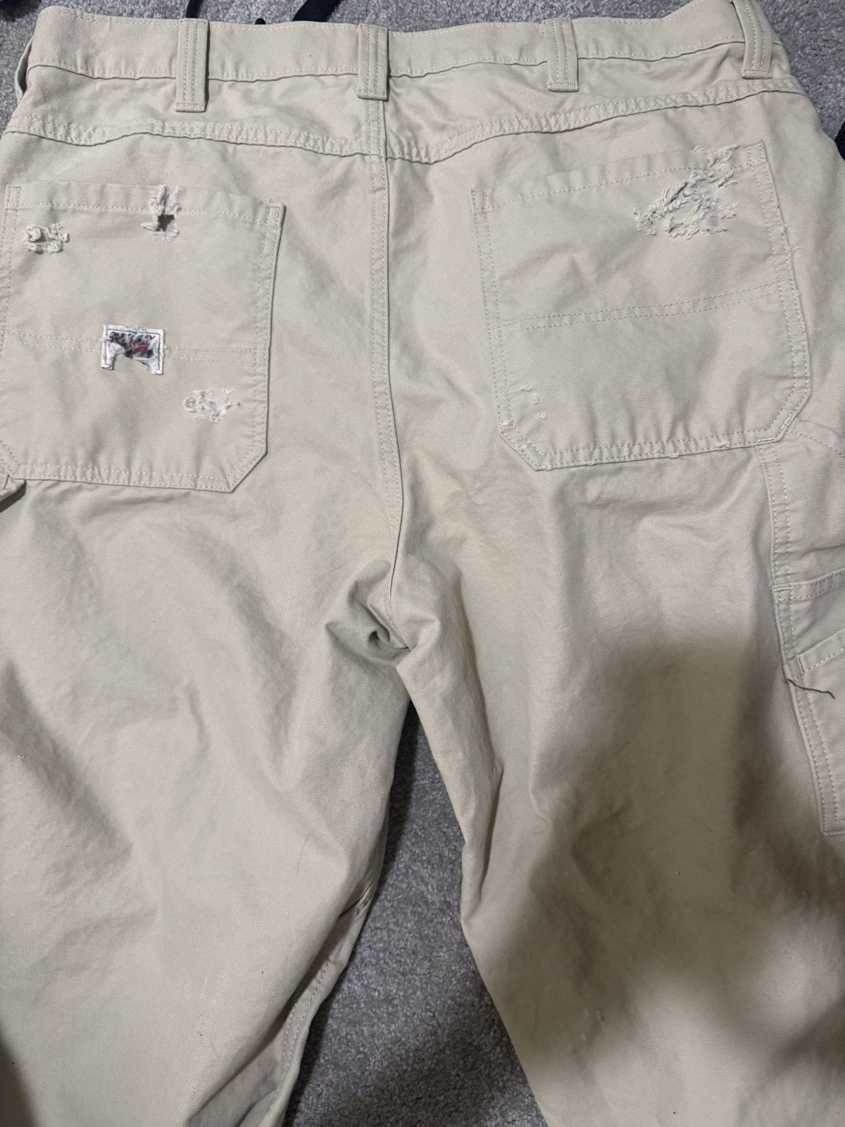 Vintage CUSTOM DISTRESSED BAGGY CARPENTER SHORTS 1 OF 1 Size US 38 / EU 54 - 6 Thumbnail