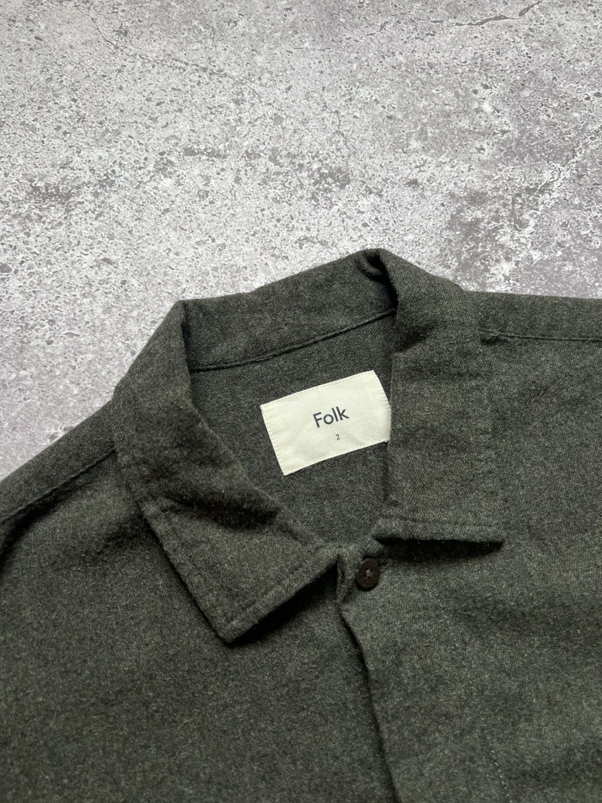 Folk Folk Cotton Shirt Button Up Long Sleeve Grey Size US S / EU 44-46 / 1 - 8 Thumbnail