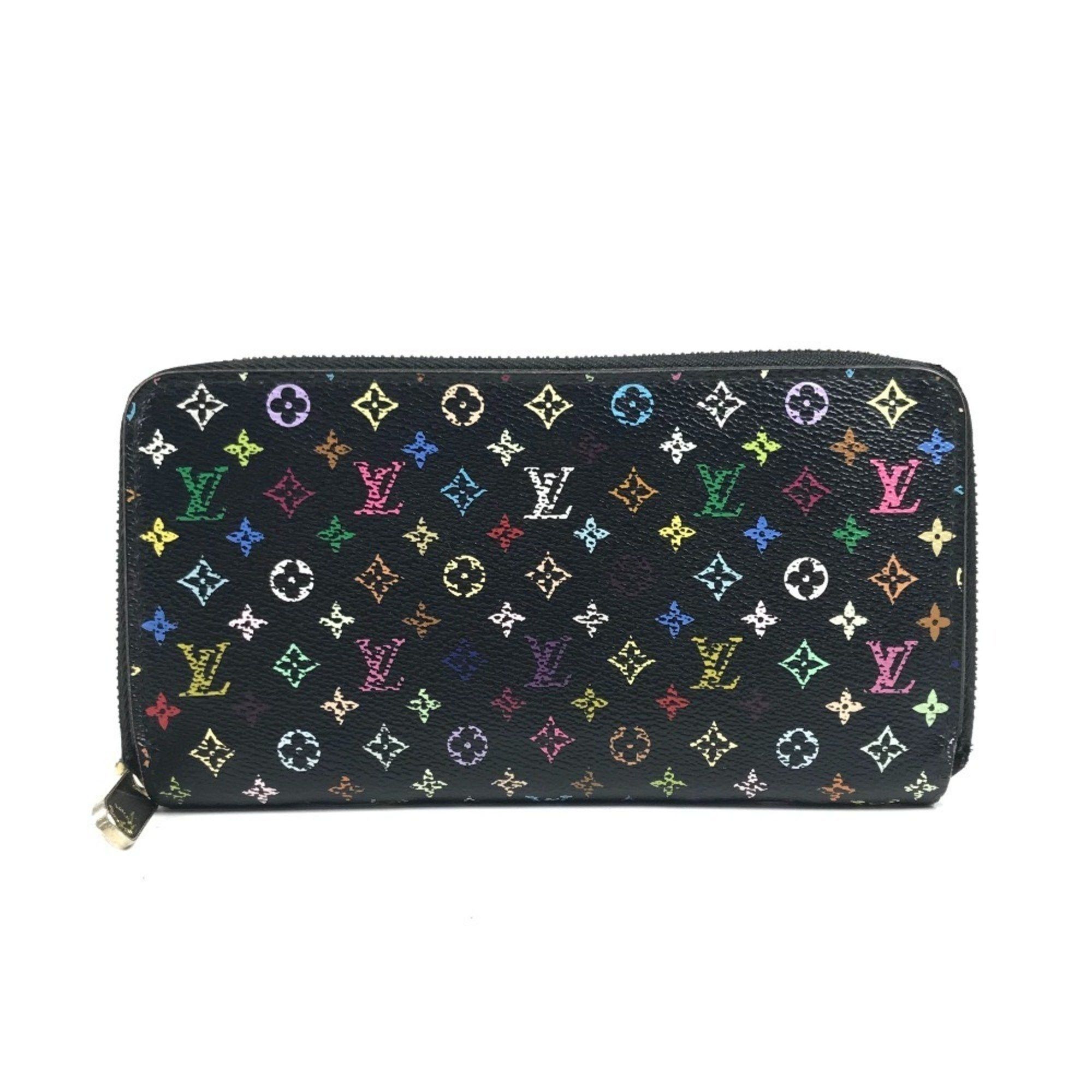Louis Vuitton LOUIS VUITTON M60050 Monogram Multicolore Zippy Wallet, Bifold, Long Canvas, Men's/Women's, Noir/Black Size ONE SIZE - 1 Thumbnail