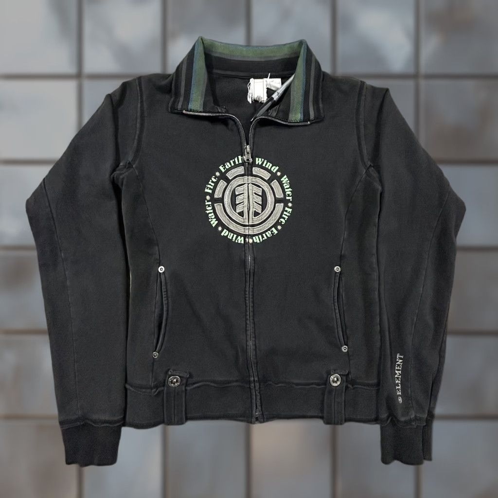 Element VINTAGE Element Jacket Womens Small Black Full Zip Track 90s Logo Graphic Size S / US 4 / IT 40 - 1 Thumbnail
