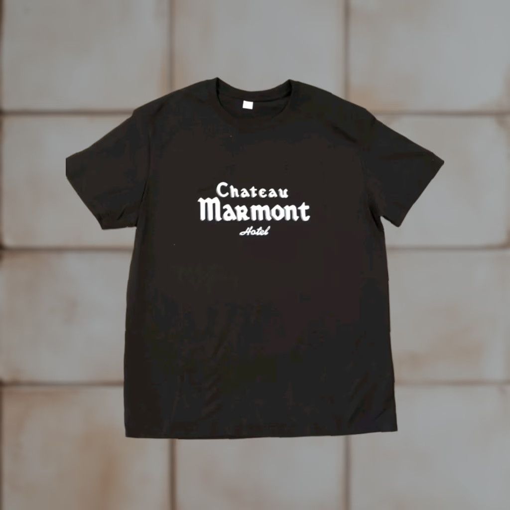 Vintage VINTAGE Chateau Marmont Hotel T Shirt Large L Black 42" Chest Cotton 70s Art Band Beach California City Classic Designer Shirts Mens Womens Size US L / EU 52-54 / 3 - 1 Thumbnail