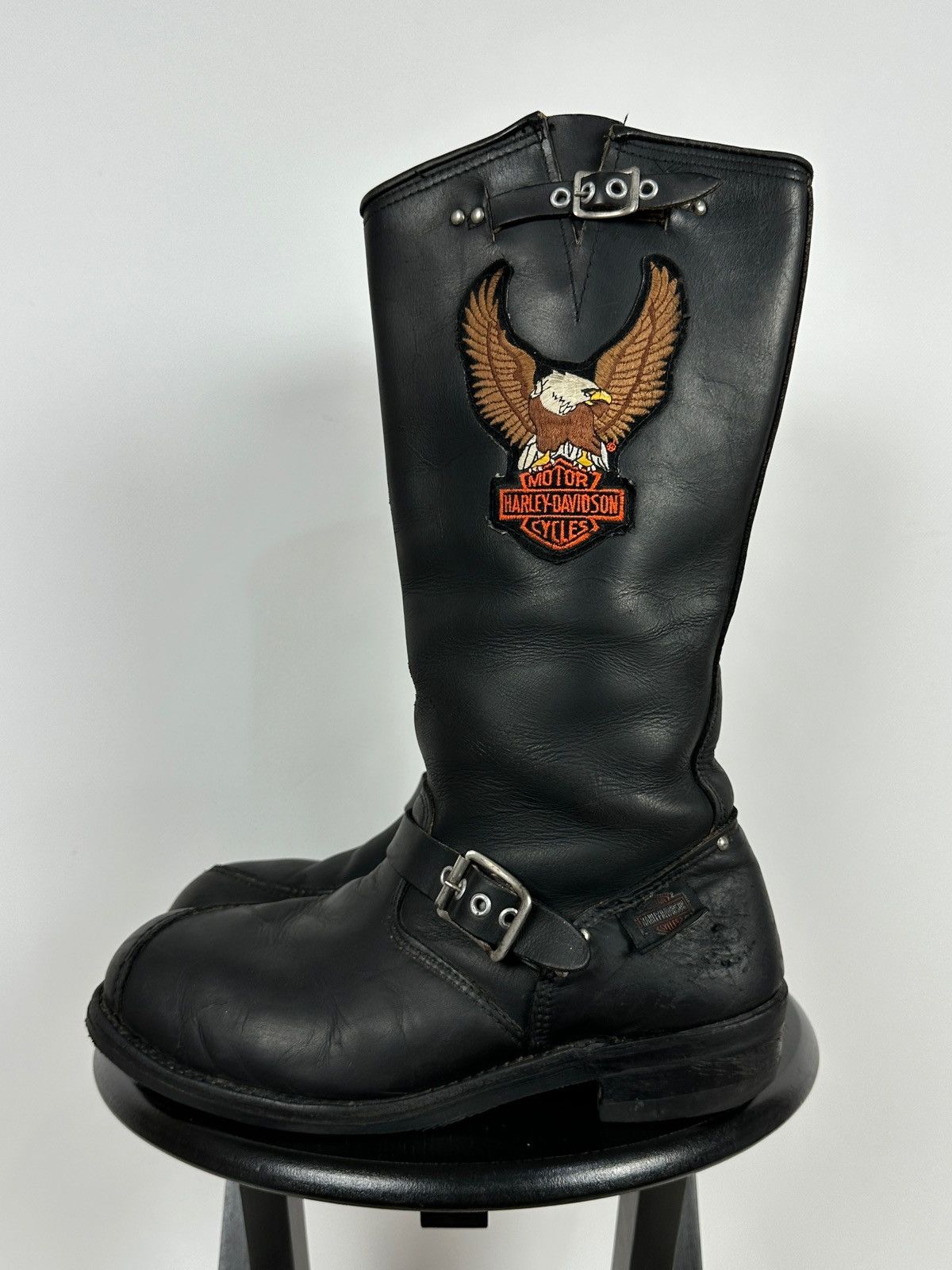 Harley Davidson 80s Vintage Harley Davidson Eagle Leather Motorcycle Boots Size US 9.5 / EU 42-43 - 1 Thumbnail