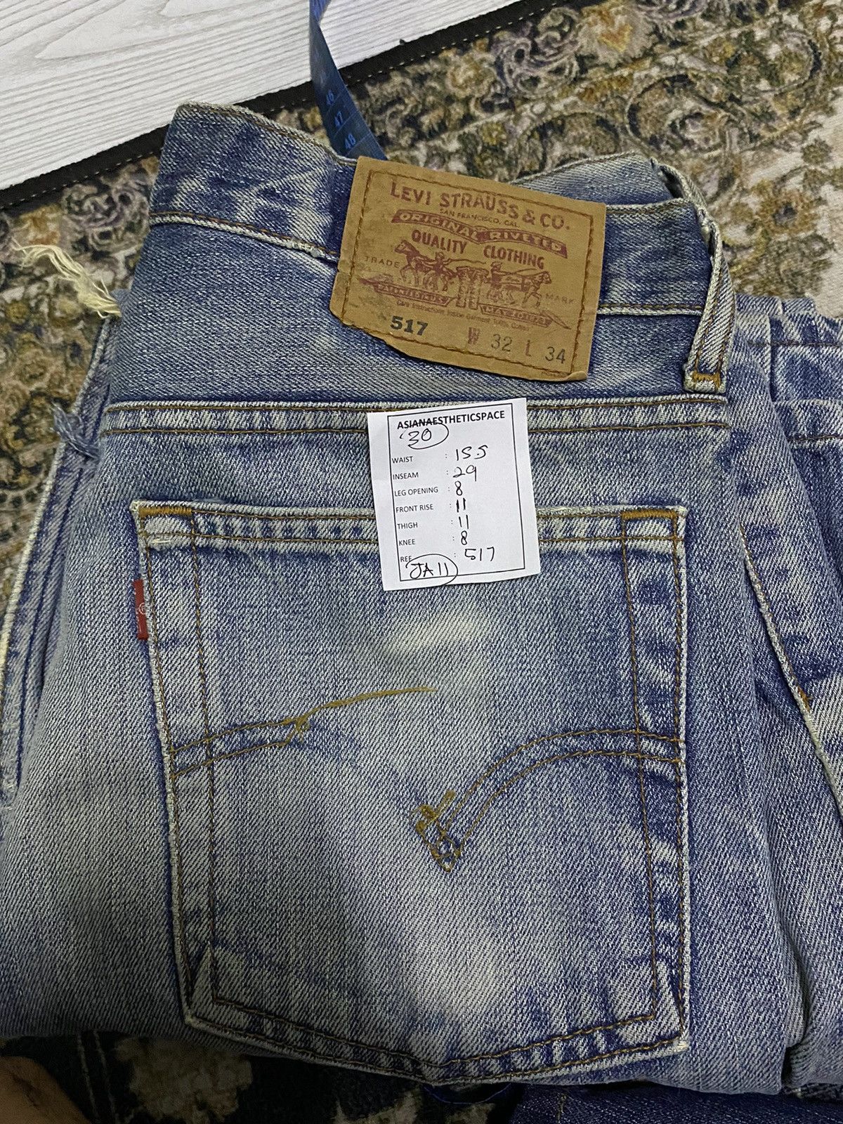 Levi's Vintage Clothing Levis Vintage Clothing 517 Distressed Denim Light Washed Size US 30 / EU 46 - 14 Thumbnail