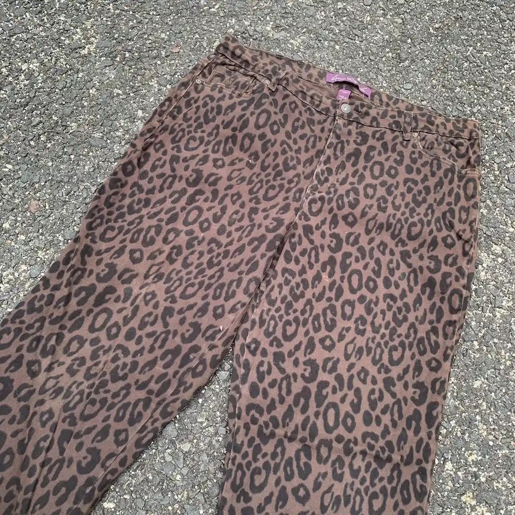 Art Comes First × Japanese Brand Gloria Vandesilb Stretchable Pants Leopard Pattern Pants Size US 34 / EU 50 - 6 Thumbnail