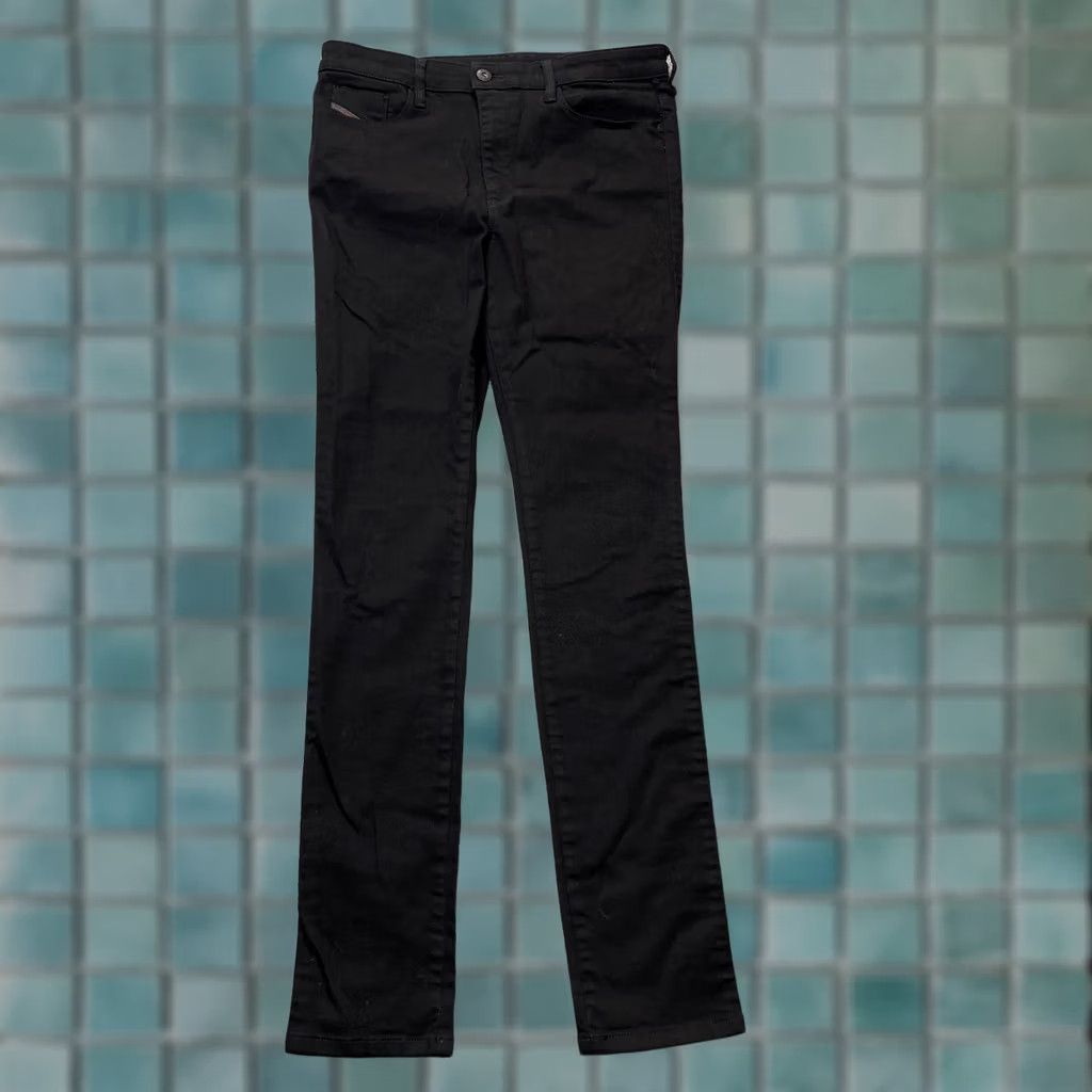 Diesel Diesel Jeans Mens 30 Black Skinzee High Super Slim Skinny Leg Denim Logo Cotton Jeans Size US 30 / EU 46 - 1 Thumbnail
