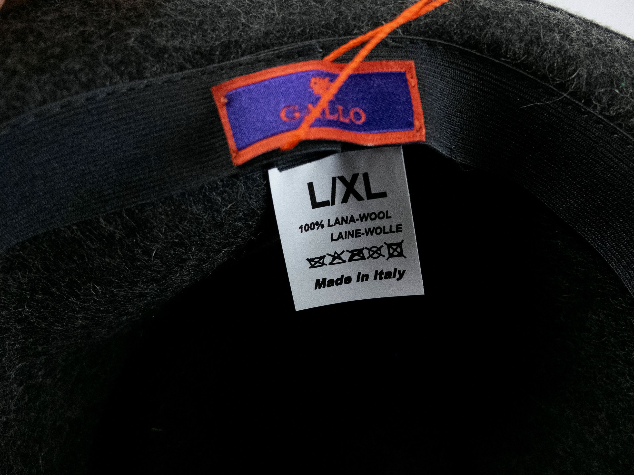 Other GALLO anthracite gray felt wool fedora hat Large XL Italy Size ONE SIZE - 6 Thumbnail
