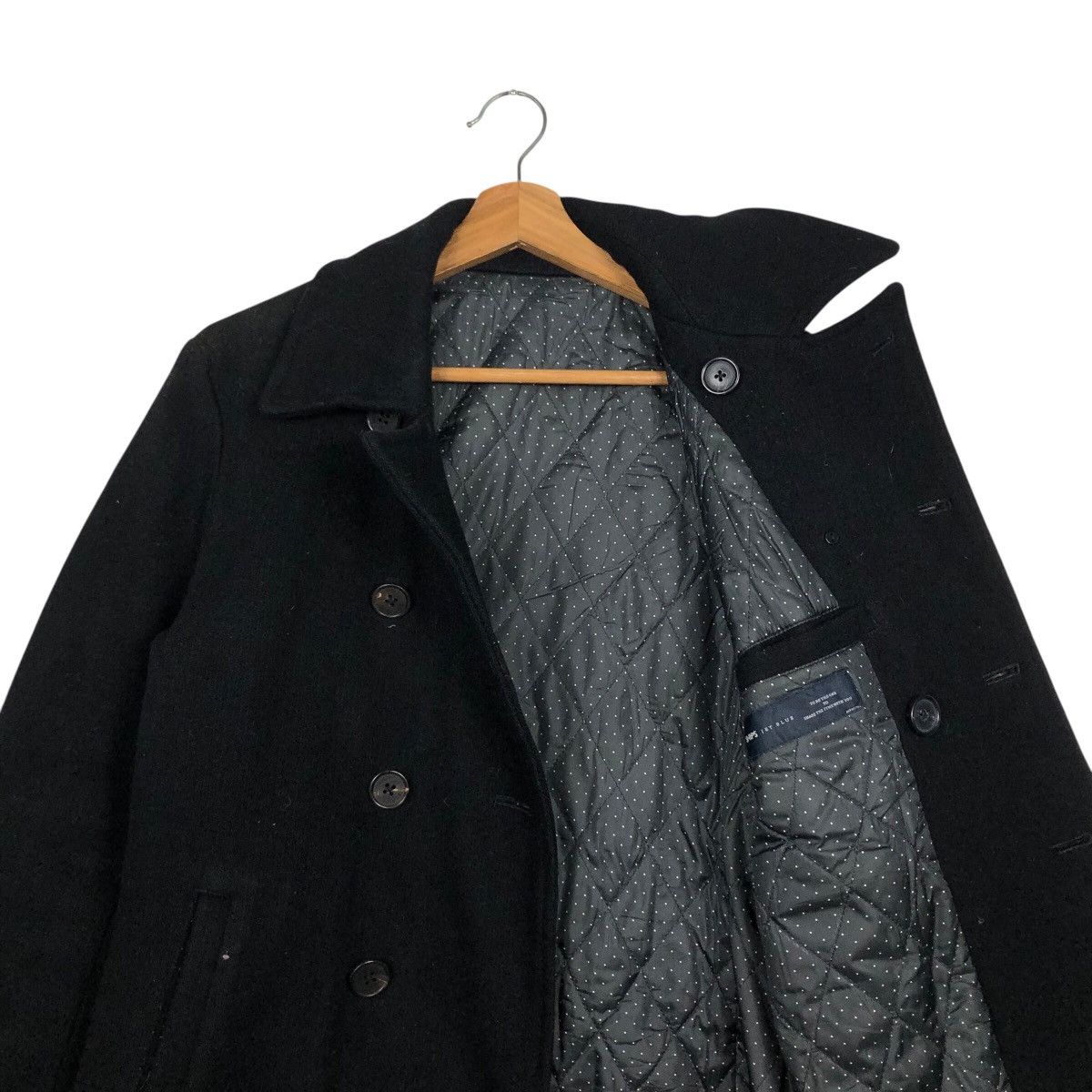 Issey Miyake 📌Vintage Wool Jacket Double Collar Ships Jet Blue Japan Size US M / EU 48-50 / 2 - 13 Thumbnail