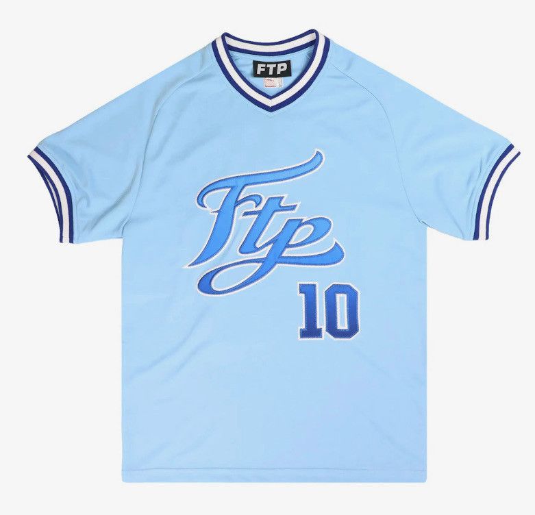 NEW Supreme Script Pullover Baseball Jersey - Light Blue