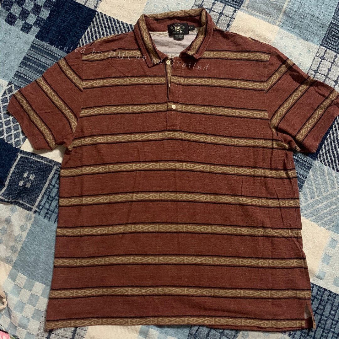 RRL Ralph Lauren RRL Double RL Striped Polo Shirt Size US XXL / EU 58 / 5 - 1 Thumbnail