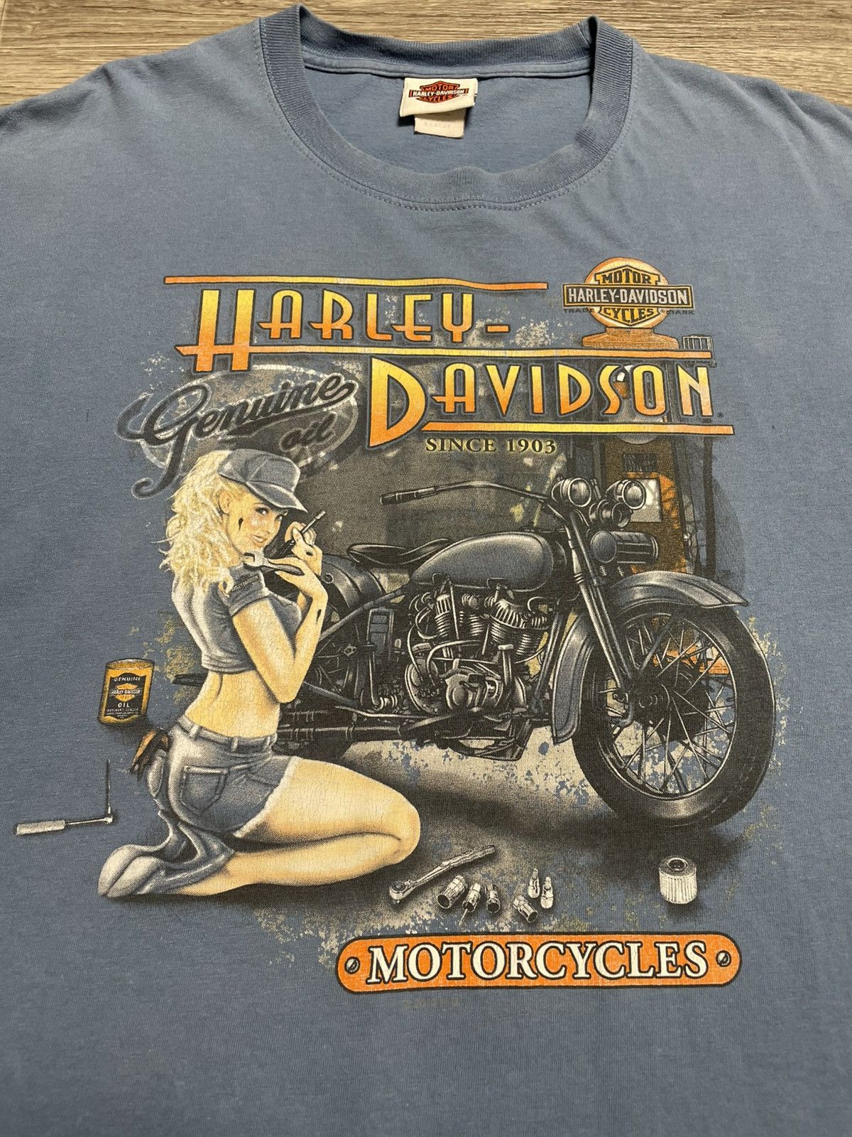 Harley Davidson Vintage Harley Davidson Newcastle England 2013s T-Shirt Size US XL / EU 56 / 4 - 6 Thumbnail