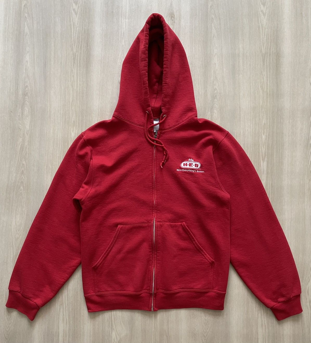 Jerzees VTG Y2K HEB Here Everythings Better Full Zip Up Hoodie Sz SM Size US S / EU 44-46 / 1 - 1 Thumbnail