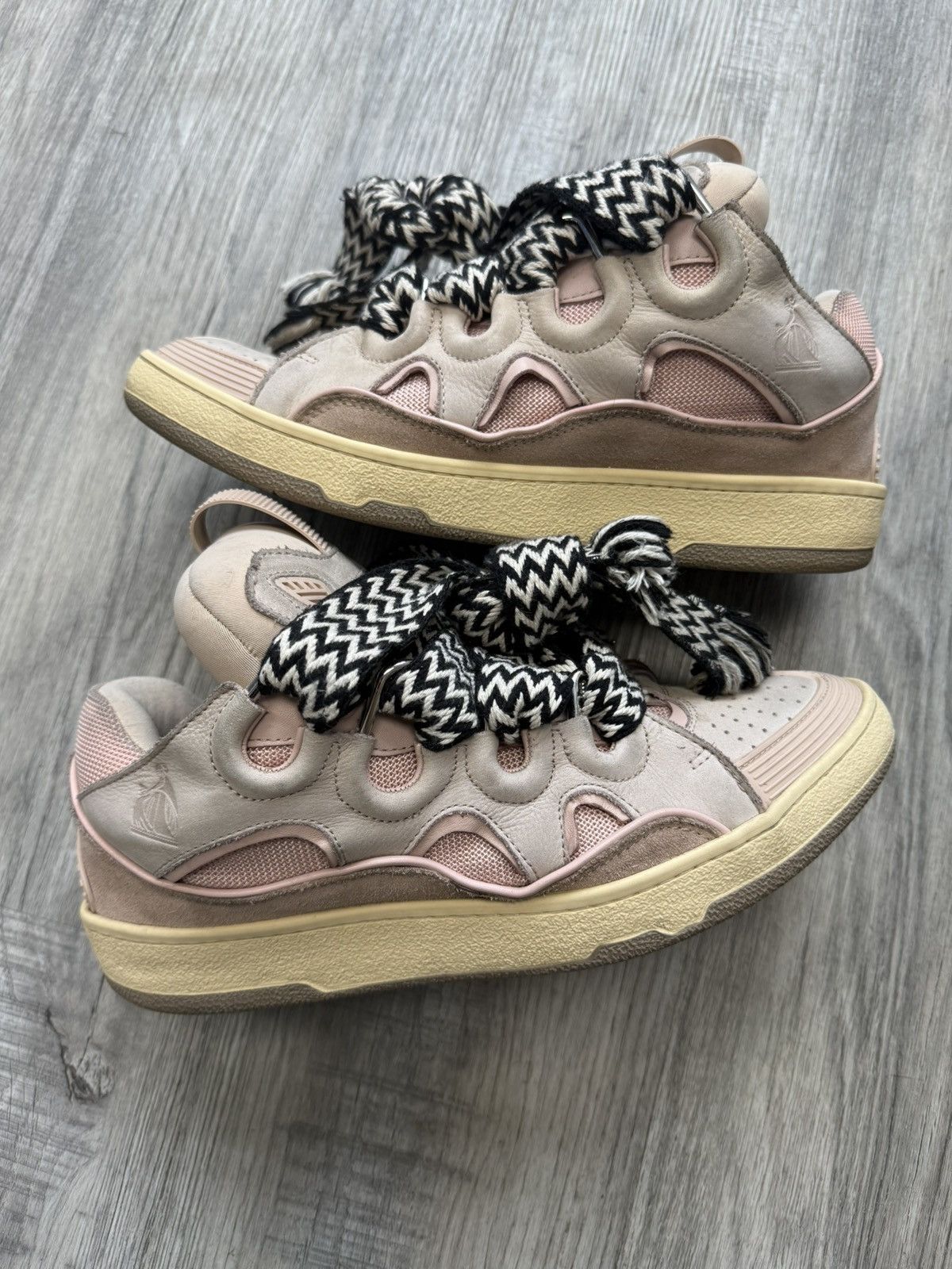 Lanvin Lanvin Curb Sneakers - Pale Pink Size US 10 / EU 43 - 3 Thumbnail