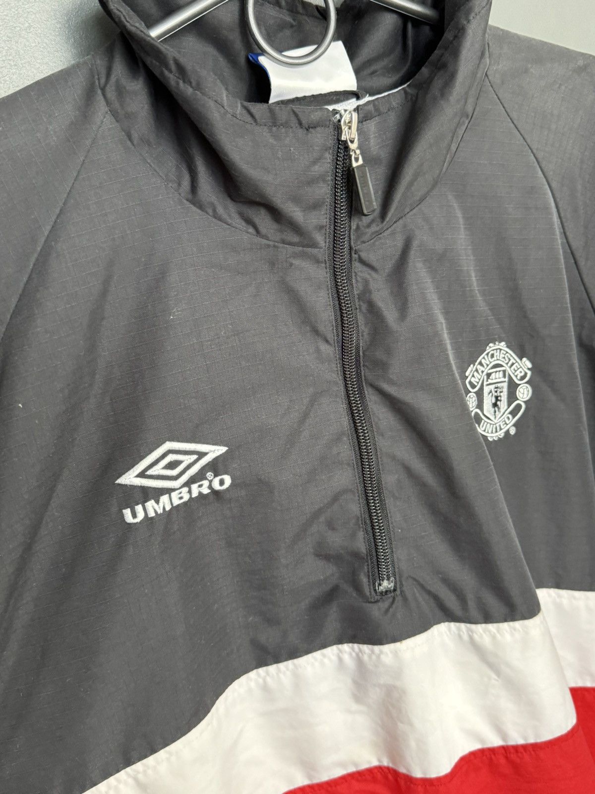 Umbro Vintage Manchester United Training Football Anorak Jacket Size US XXL / EU 58 / 5 - 3 Thumbnail