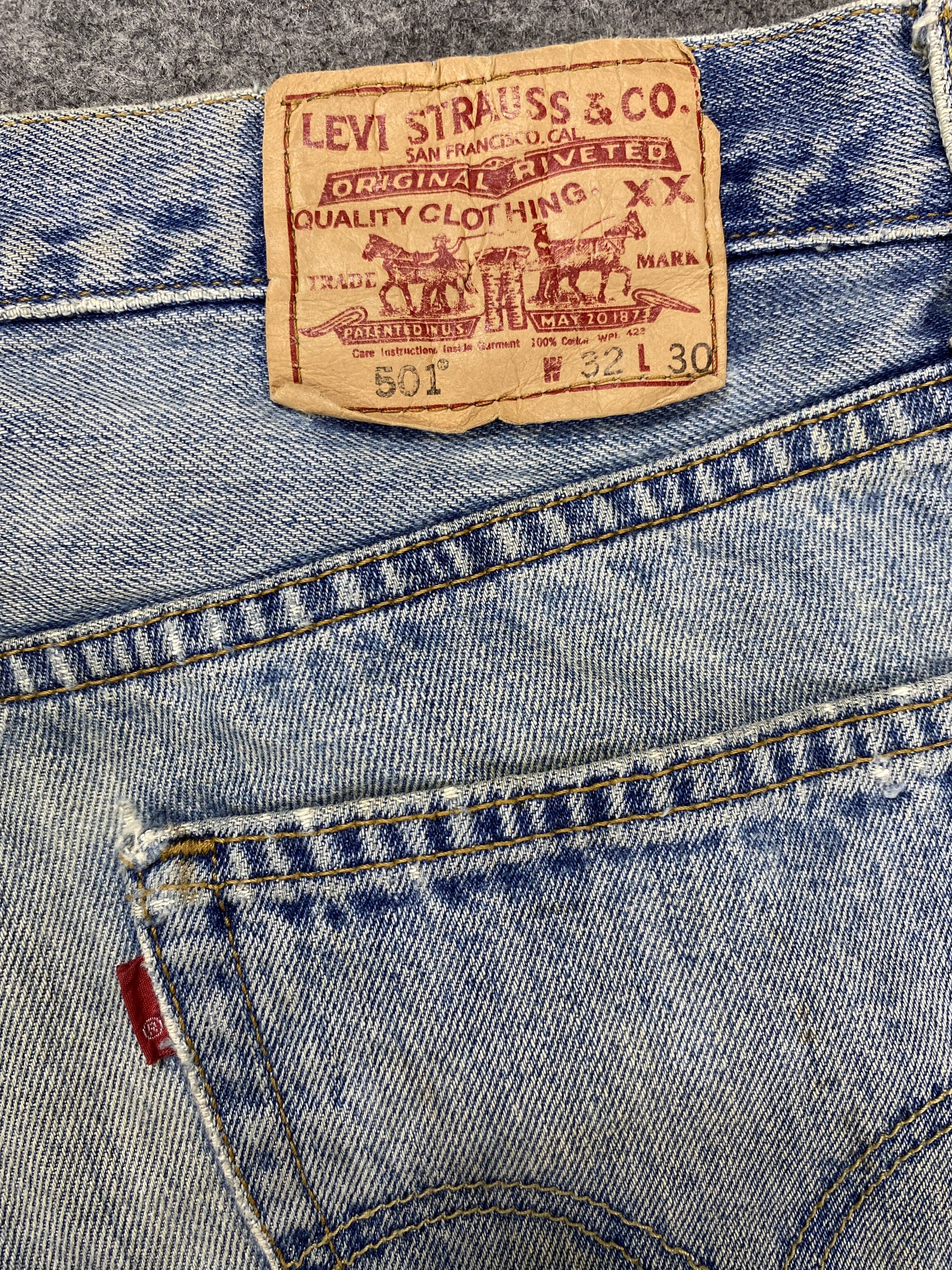 Japanese Brand Dirty Light Blue Vintage Levi's 501 32x29.5 Denim -JN2227 Size US 32 / EU 48 - 8 Thumbnail