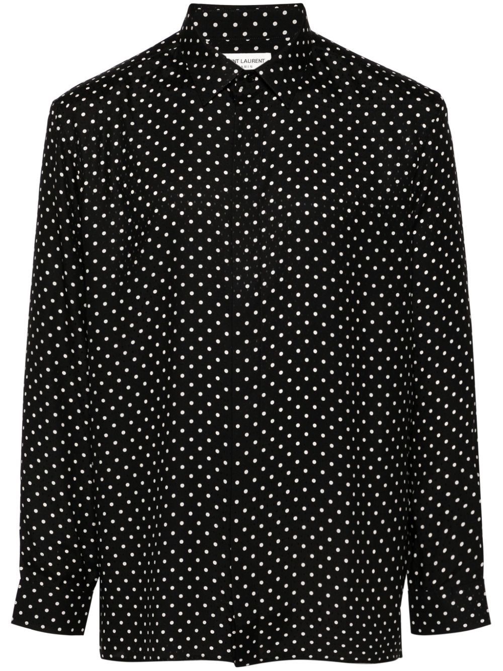Saint Laurent Paris Polka dot silk shirt Size US L / EU 52-54 / 3 - 2 Thumbnail