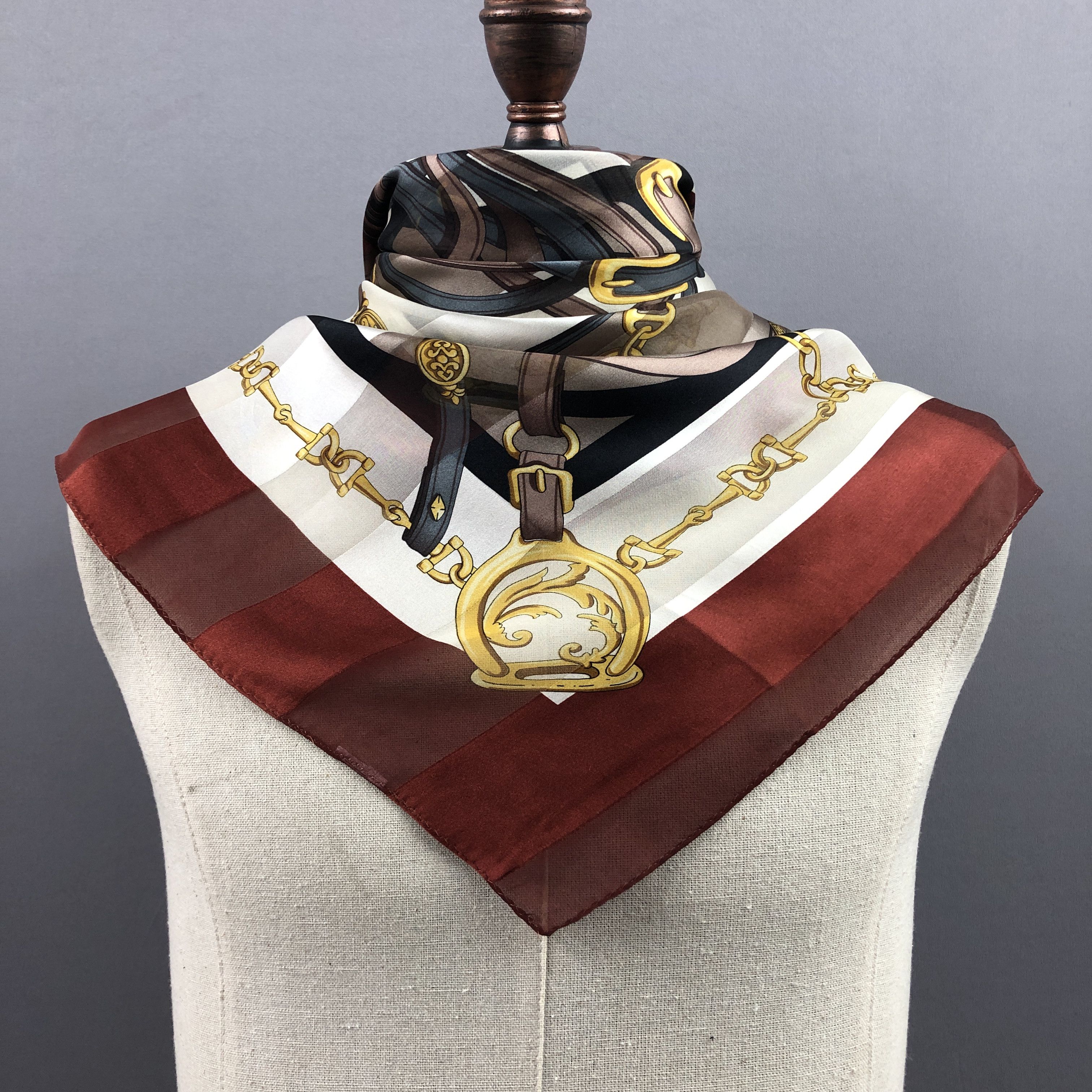 Other Vintage SILK Scarf Twill Stole Wraps Scarves Size ONE SIZE - 2 Thumbnail