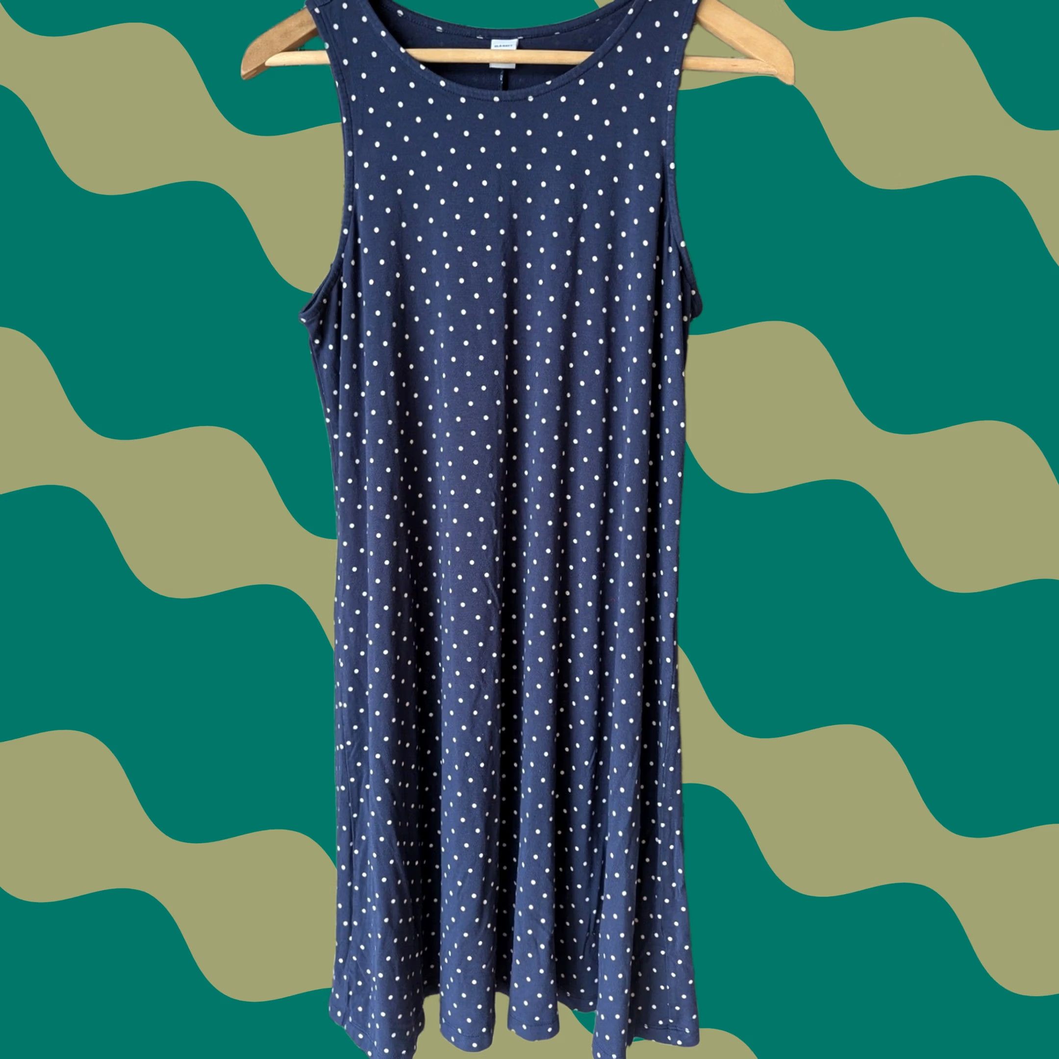 Old Navy Old Navy Womens Navy Blue White Polka Dot Sleeveless Swing Dress Sz M Nautical Shirt Dress Womens M Blue Polka Dot Casual Summer Genders: Womens Size M / US 6-8 / IT 42-44 - 1 Thumbnail