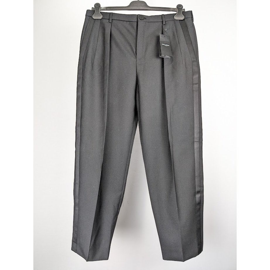 Saint Laurent Paris o1rshd1 Twill Smoking Court Pant in Noir Size US 36 / EU 52 - 2 Thumbnail