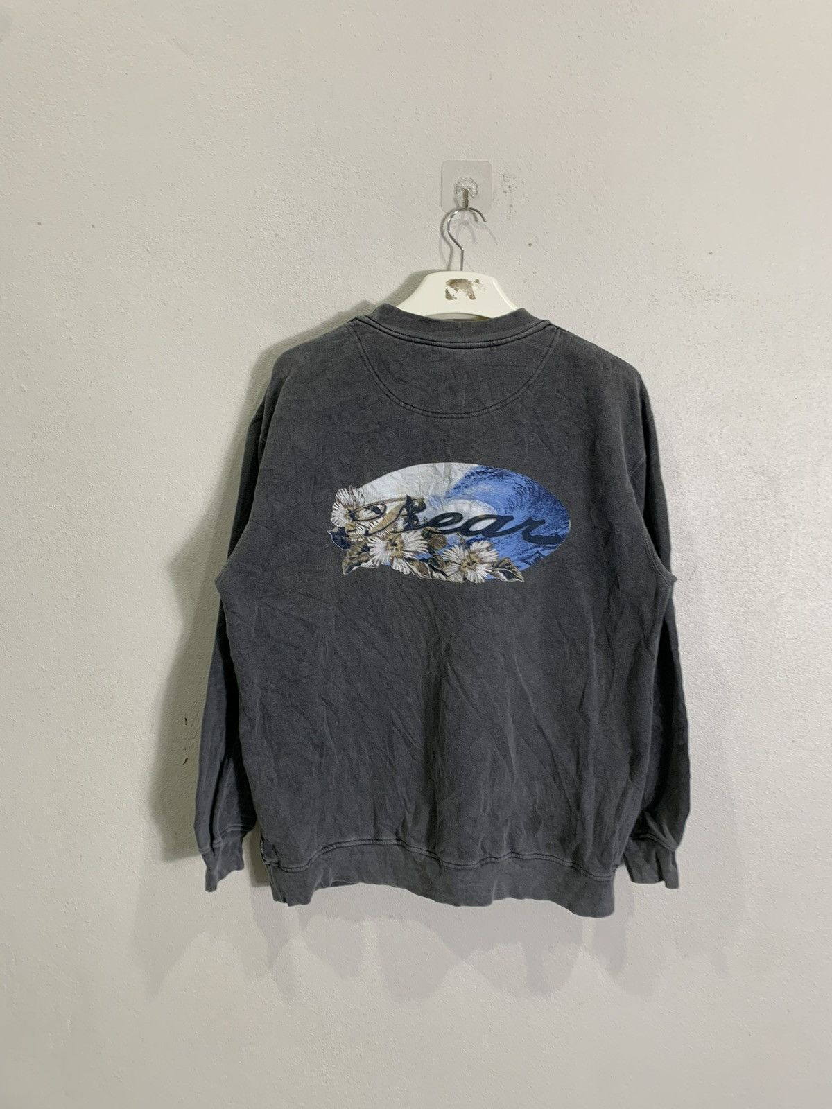 Vintage Vintage BEAR SURF 🏄 FLOWER WAVE SURF Graphic Sweatshirt Size US L / EU 52-54 / 3 - 1 Thumbnail
