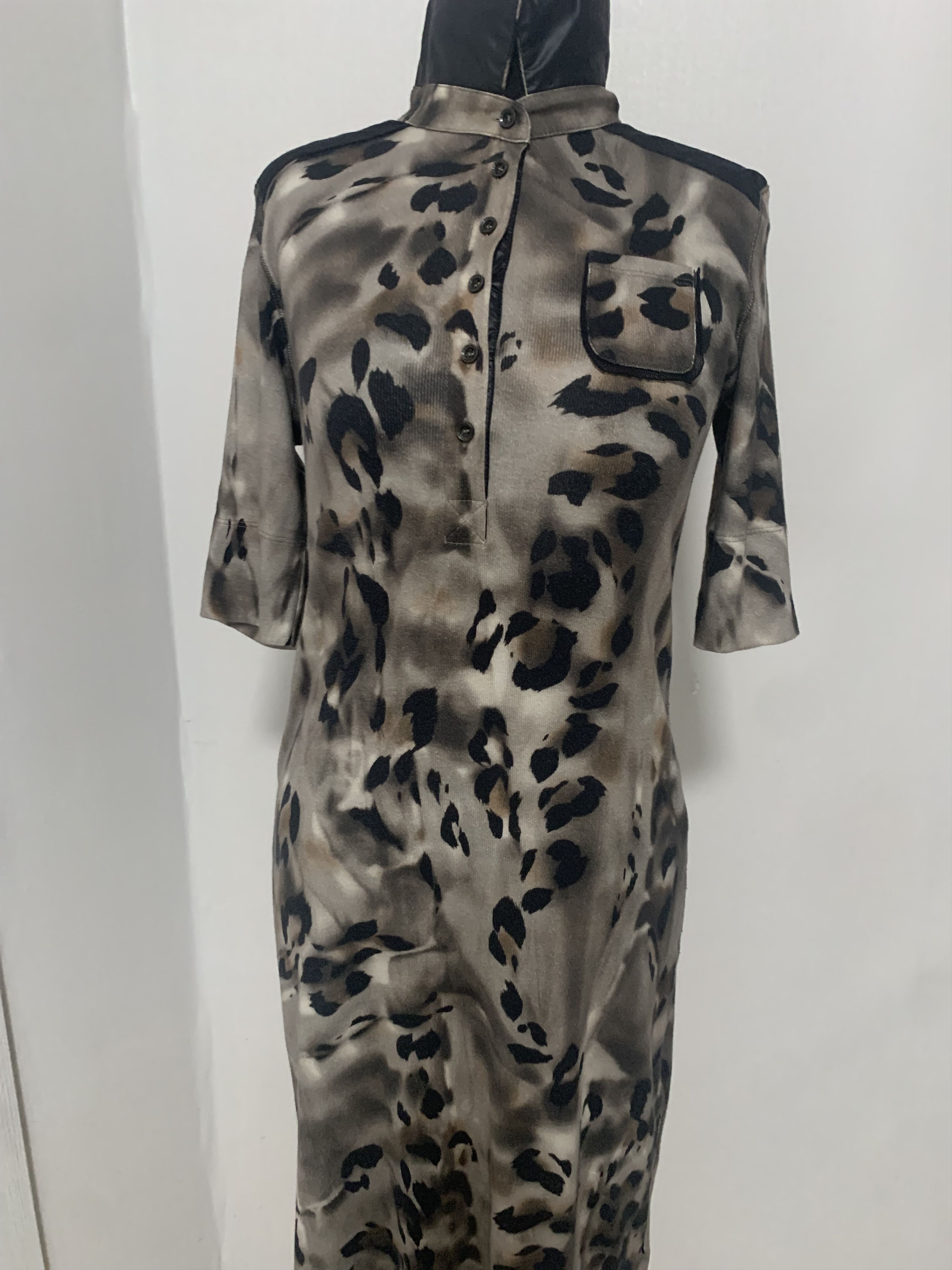 Other Marc Cain Leopard Dress Size L / US 10 / IT 46 - 2 Thumbnail