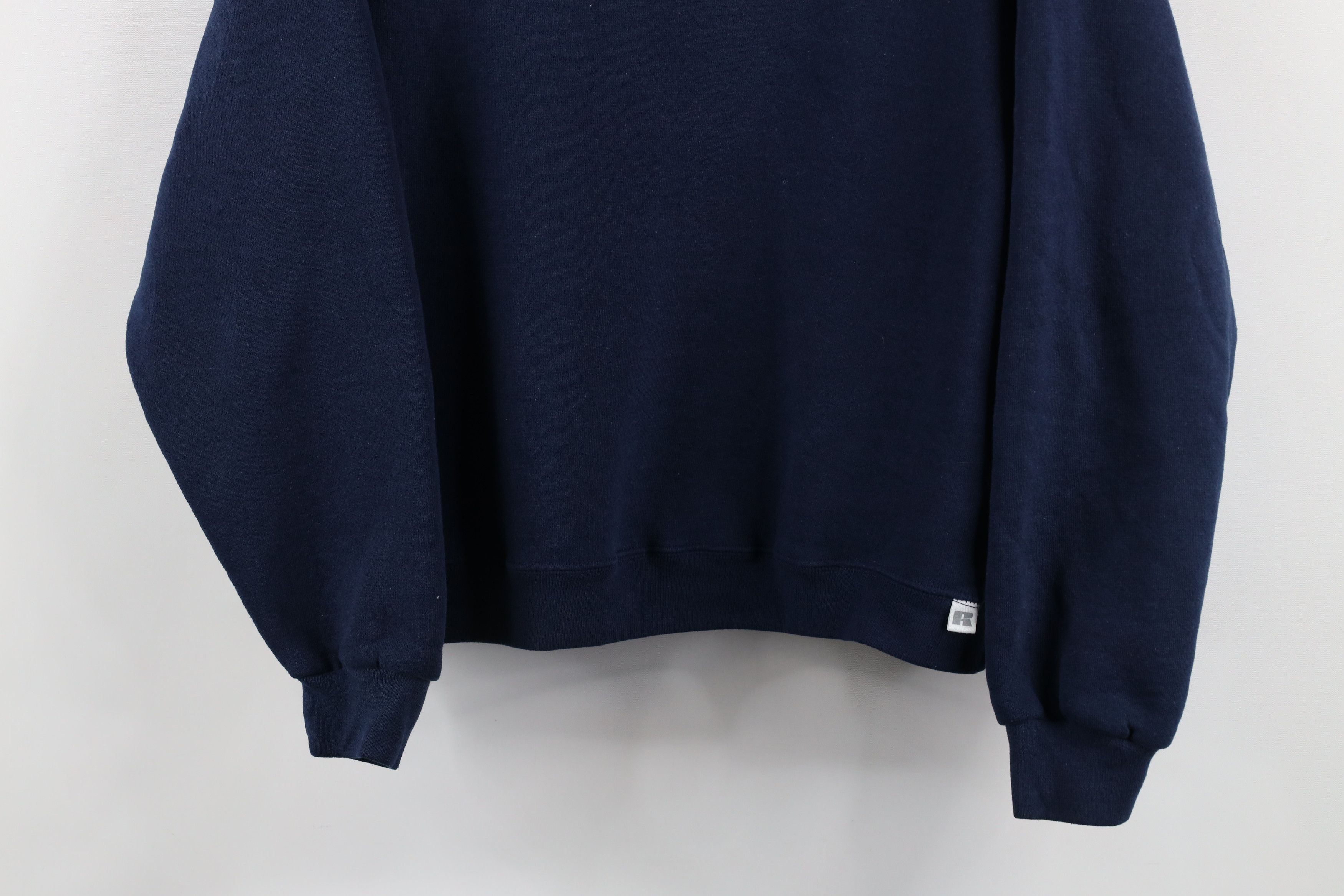Russell Athletic × Vintage Vintage 90s Russell Athletic Blank Sweatshirt Blue USA Size M / US 6-8 / IT 42-44 - 3 Thumbnail