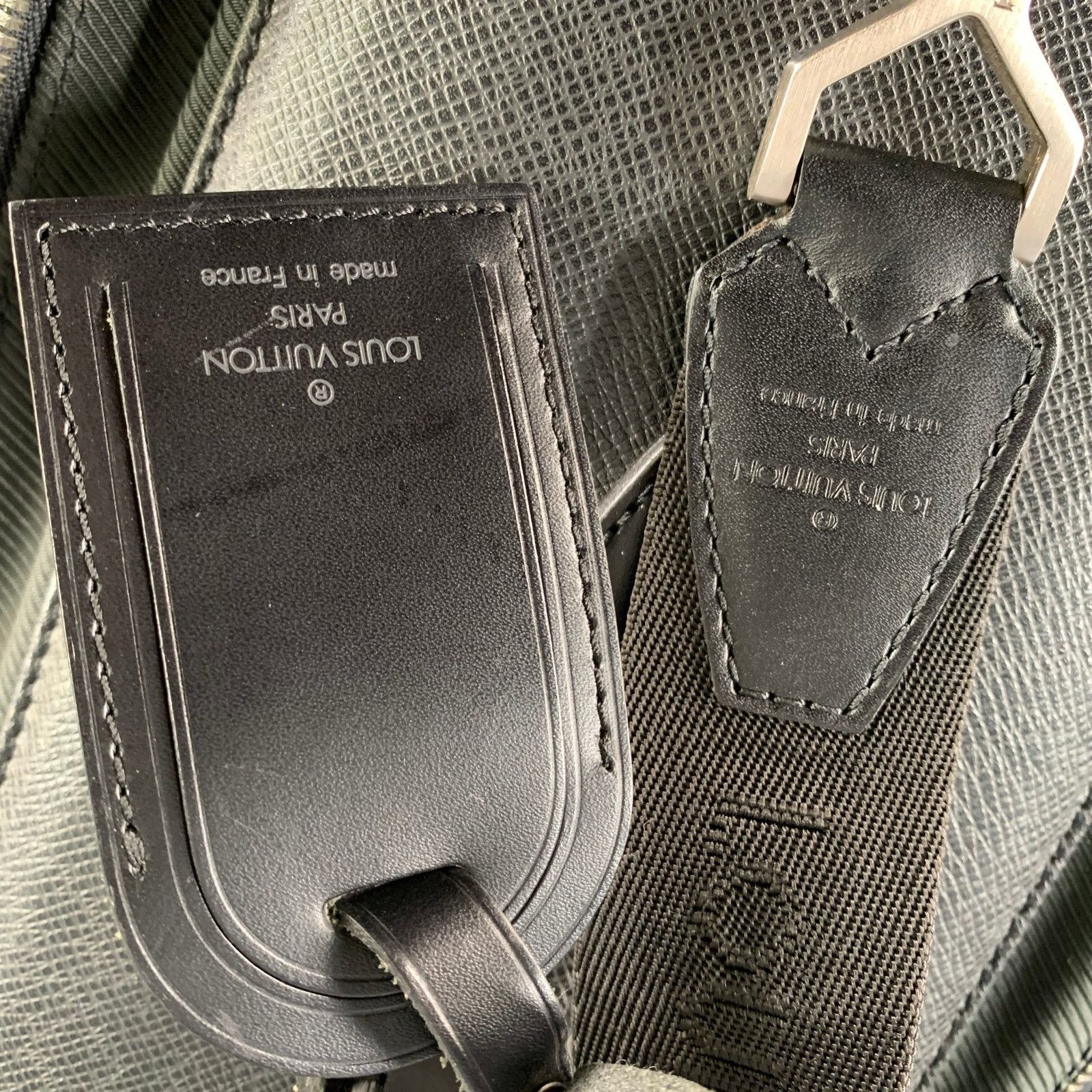 Louis Vuitton Taiga Santore Ardoise Green Black Two Tone Nylon Leather Size ONE SIZE - 7 Thumbnail