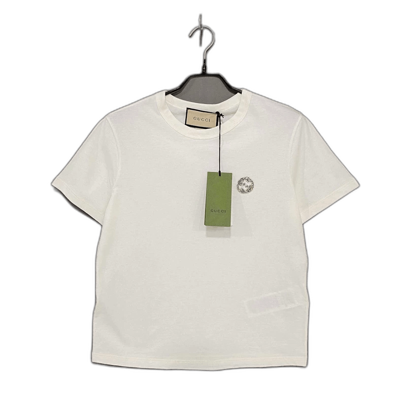 Gucci White Short Sleeve Logo TShirt by Gucci-2505 Size L / US 10 / IT 46 - 1 Thumbnail