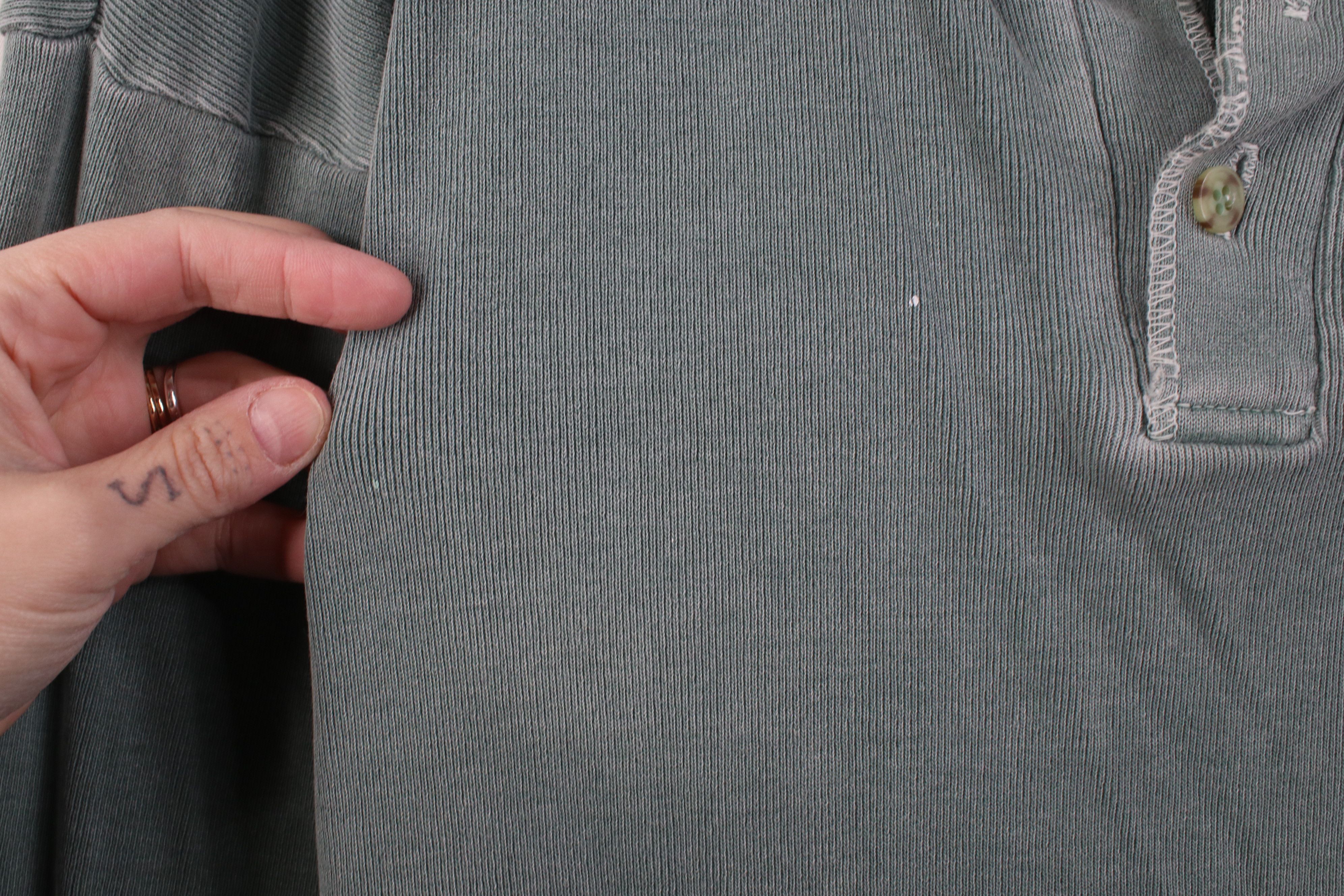 Vintage Vintage 90s Ribbed Knit Long Sleeve Henley T-Shirt Green Size US XL / EU 56 / 4 - 6 Thumbnail