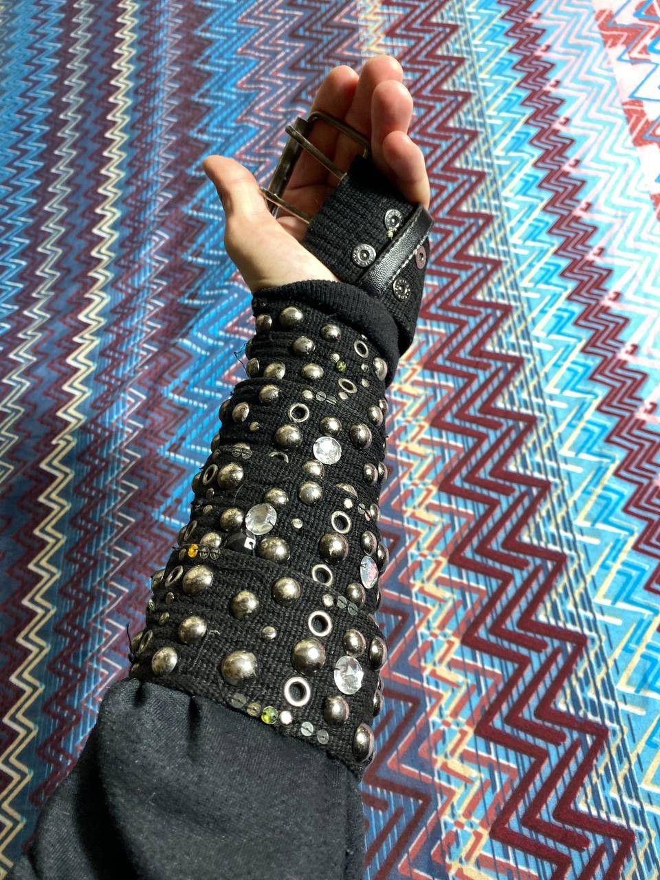 Japanese Brand Vintage Y2K Avant-garde Distressed Leather Metal Belt Size ONE SIZE - 7 Thumbnail